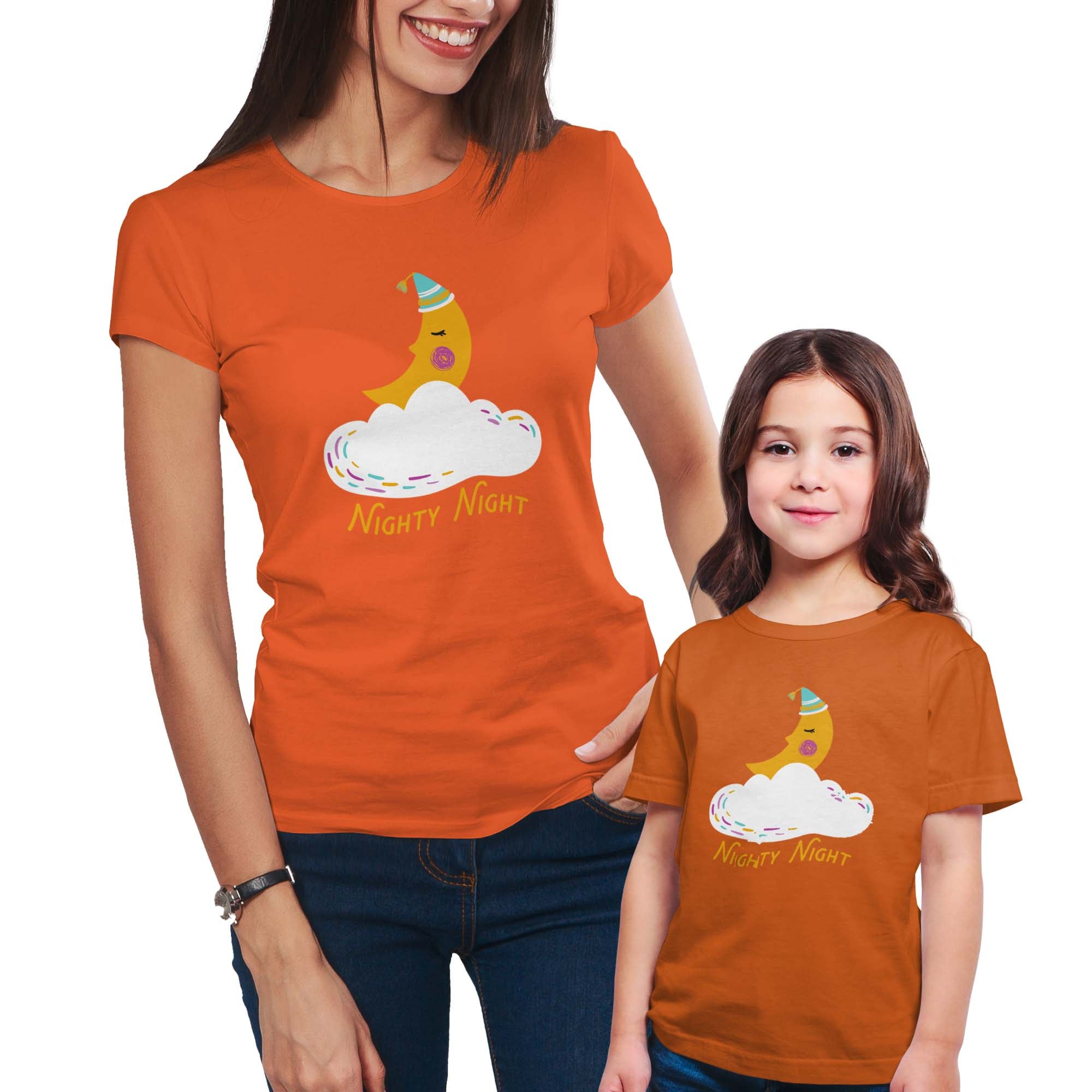 Nighty Night Sleepy Moon Mom & Me PJ T-Shirt Set