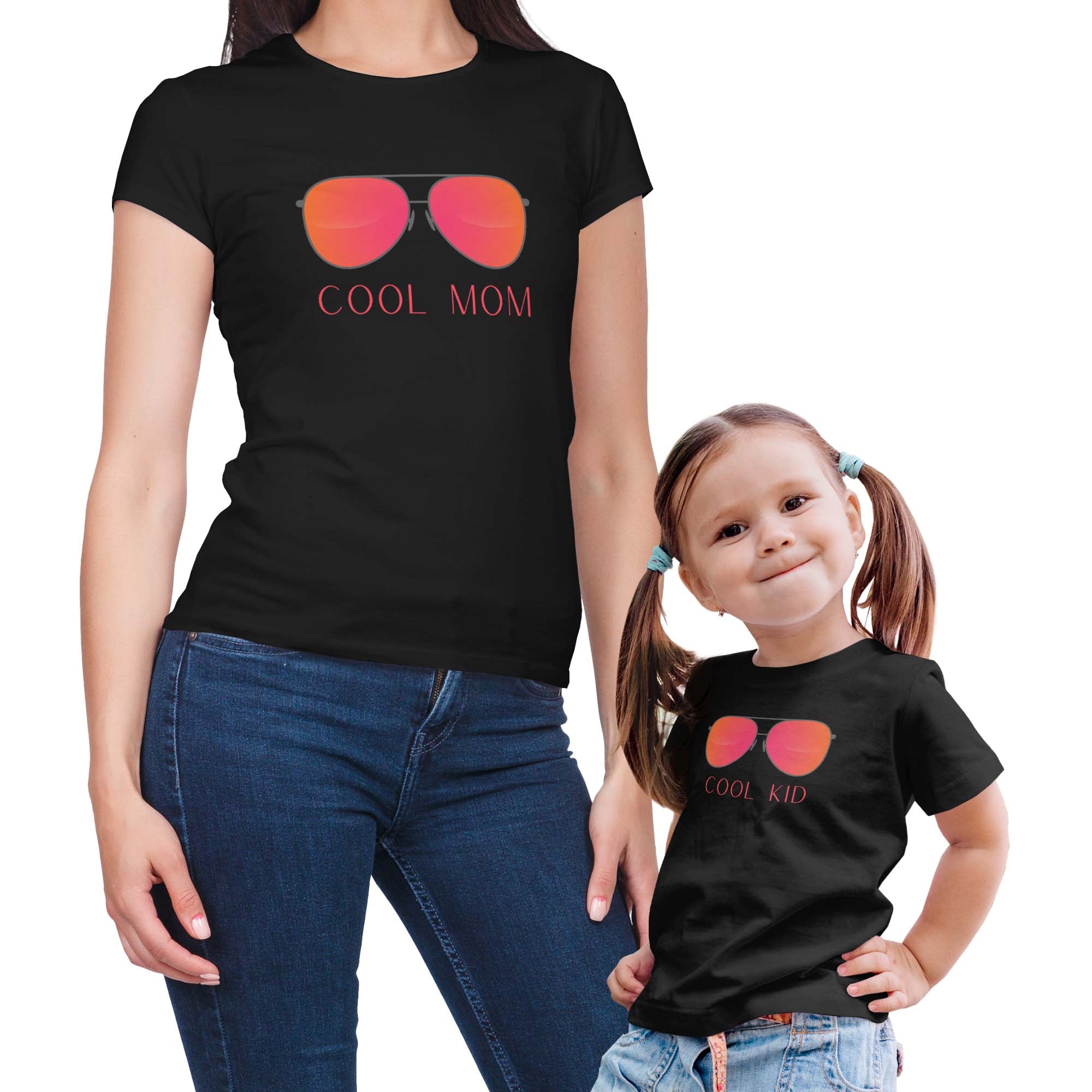 Cool Mom Cool Kid Retro Sunglasses Shirt Set