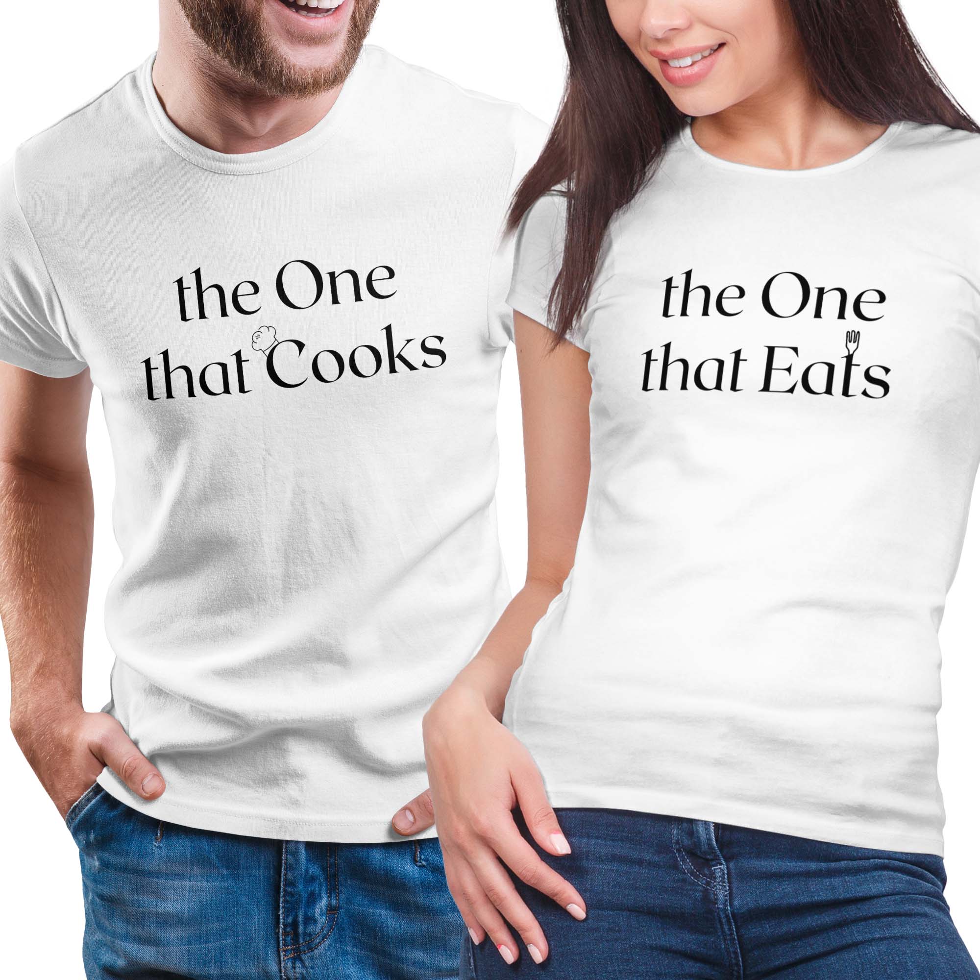 The Joy of Cooking & Eating Couple Shirt Set Combo #2