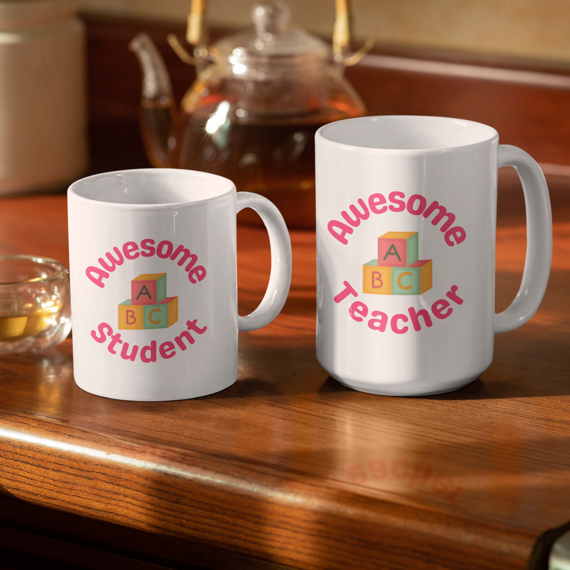Awesome Student and Teacher Mommy & Me Mug Set
