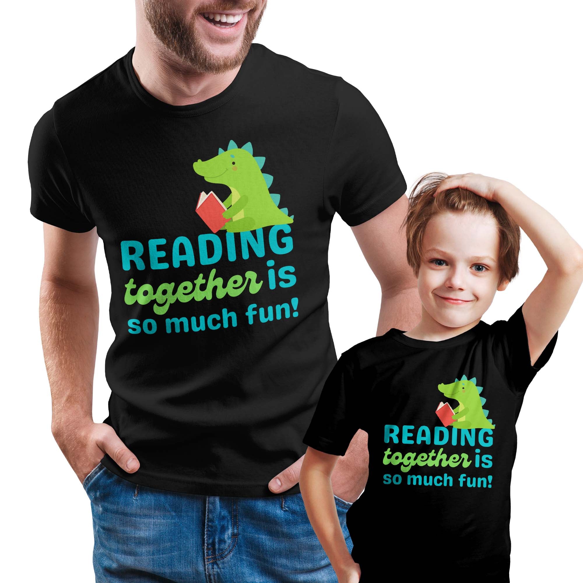 Reading Together is so much Fun! Daddy & Me Shirt Set Combo