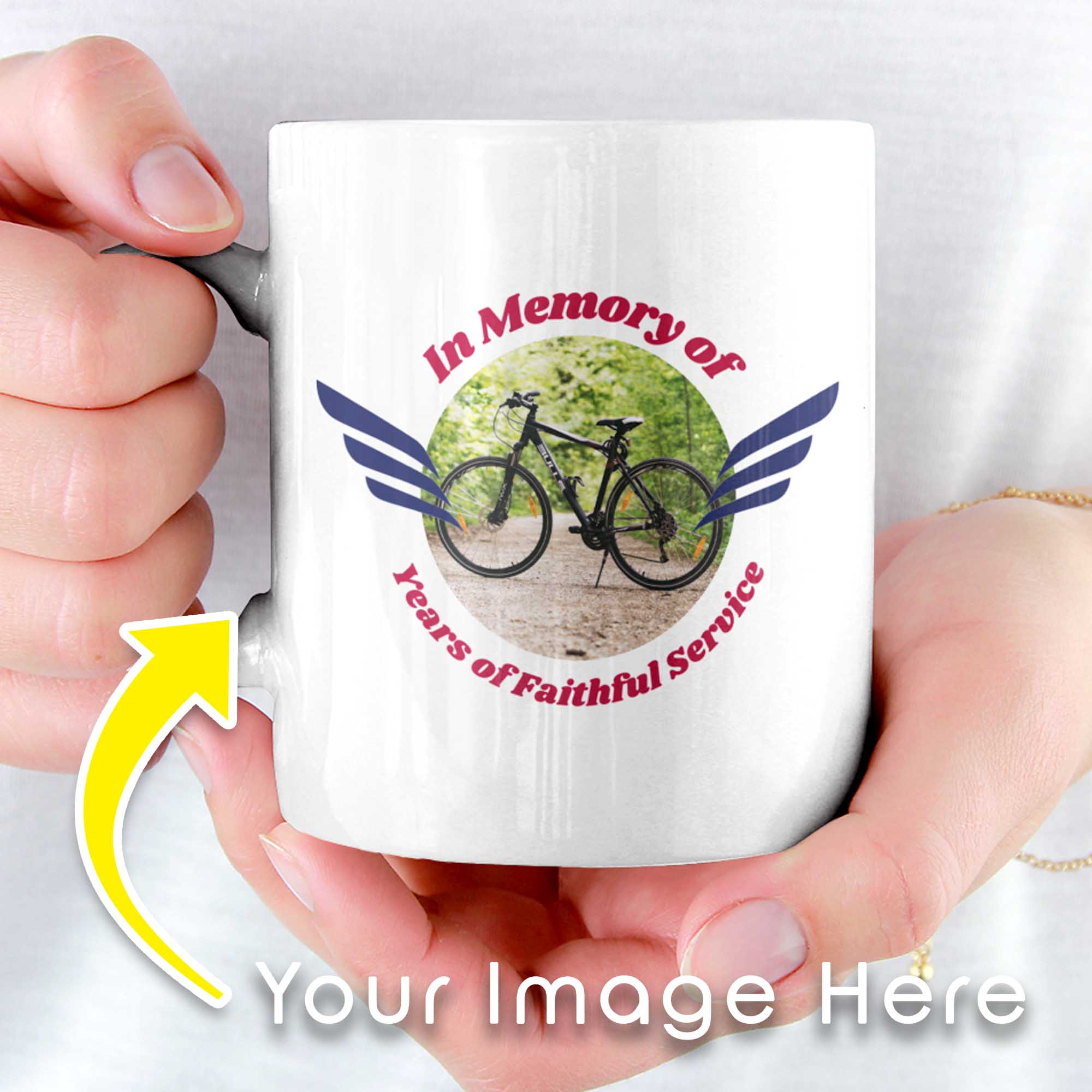 In Memory of Years of Faithful Service Personalized Mug