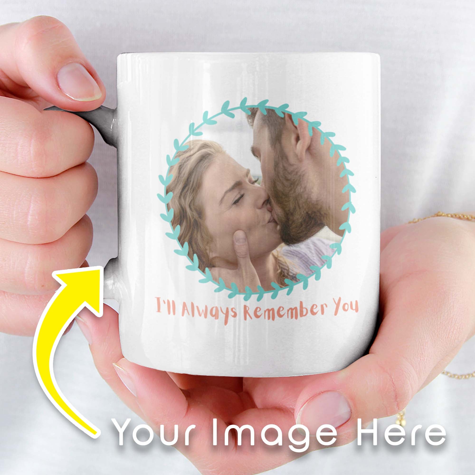 I'll Always Remember You Wreath Personalized Mug