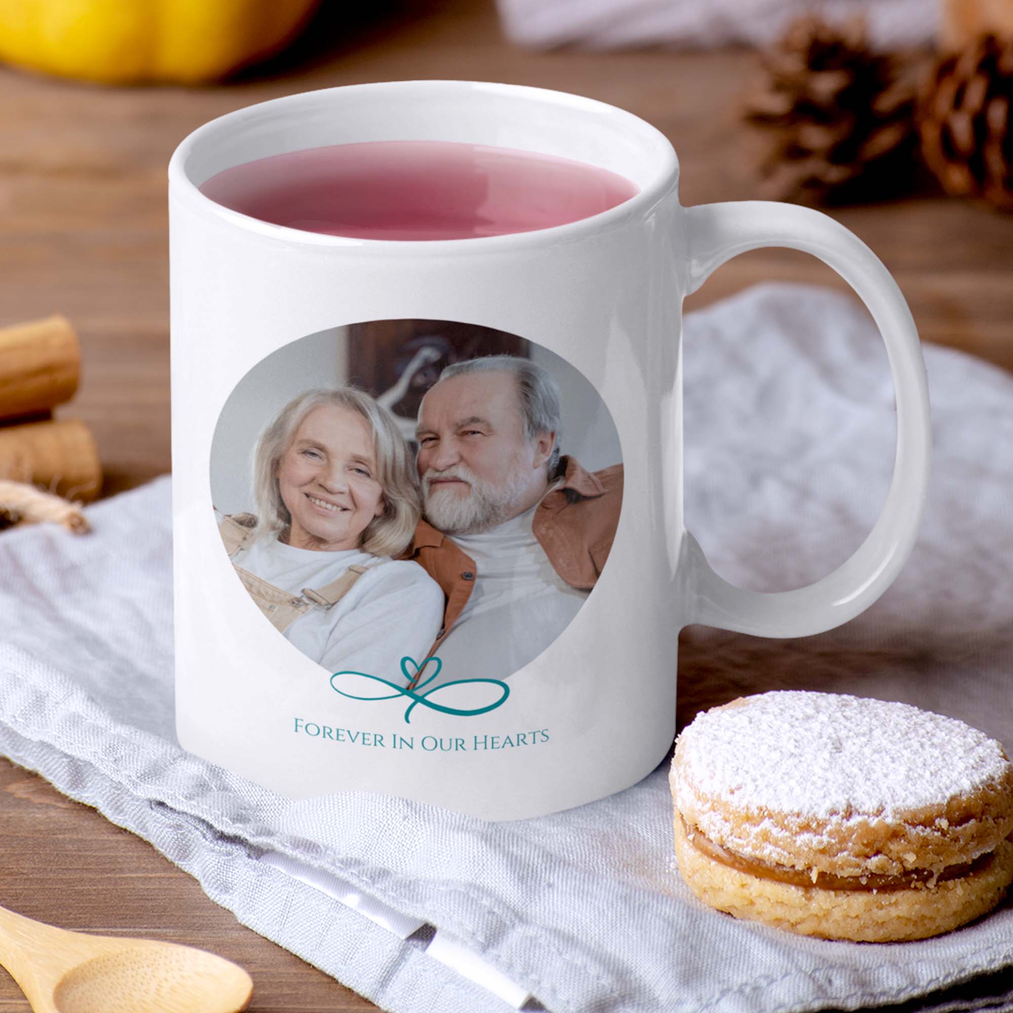 Forever In Our Hearts Simple Personalized Mug