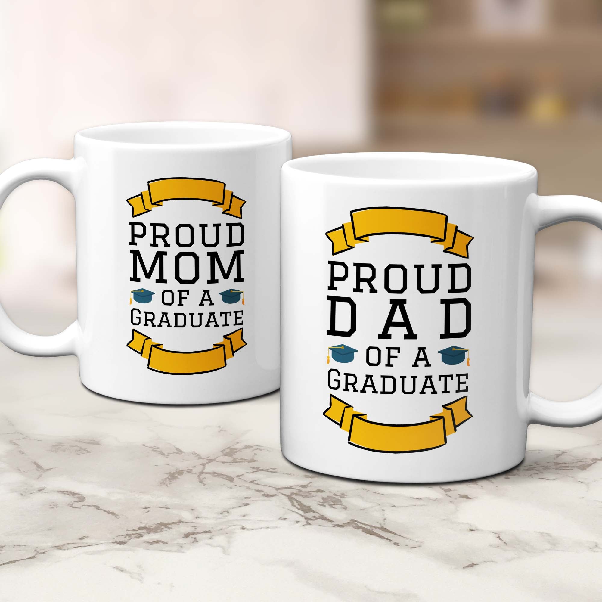 Proud Mom & Dad of a Graduate Mug Set Combo