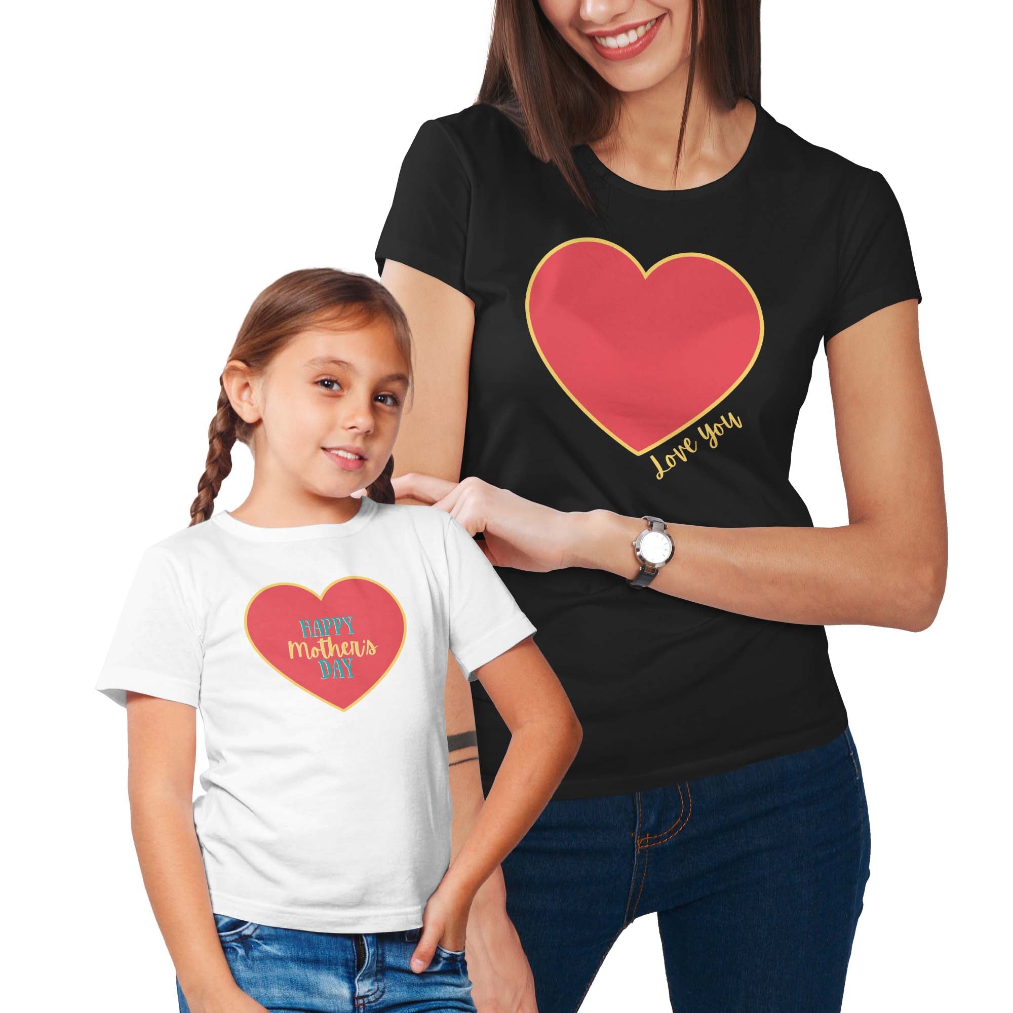 Love You Happy Mother's Day Mommy & Me T-Shirt Set