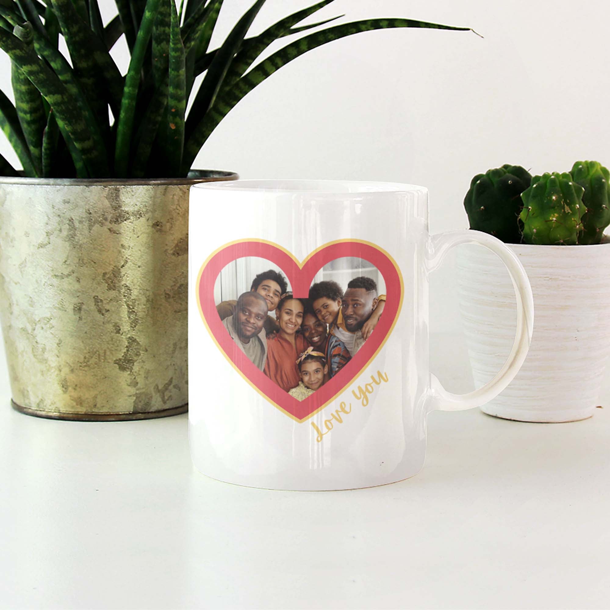 Love You Heart Frame Personalized Mug