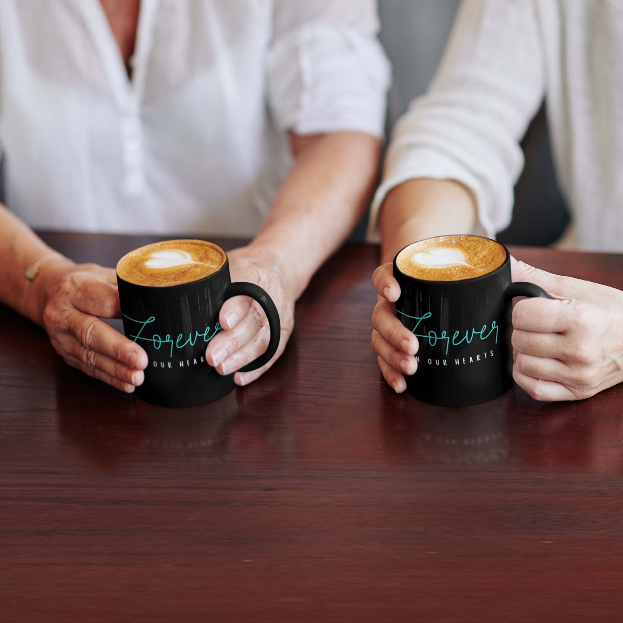 Forever In Our Hearts Black Mug Set