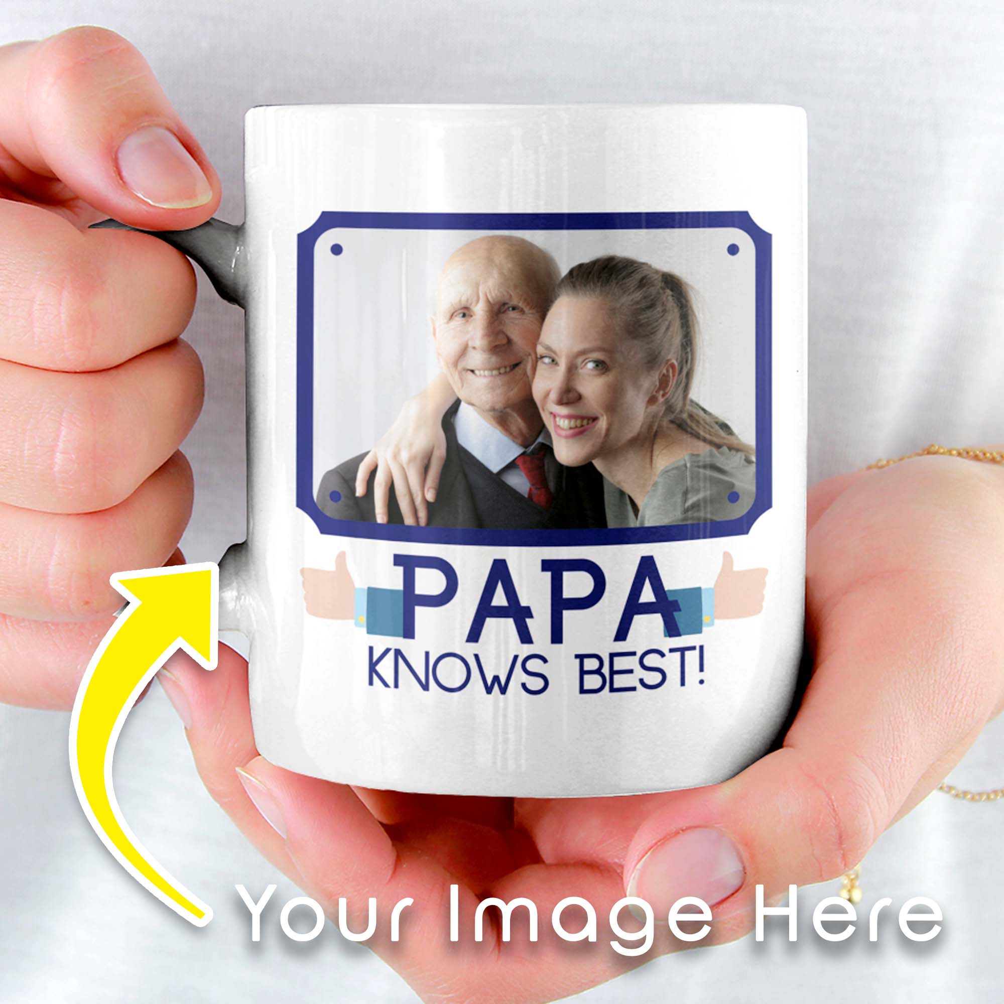 Papa Knows Best! Personalized Mug for Dad, Father