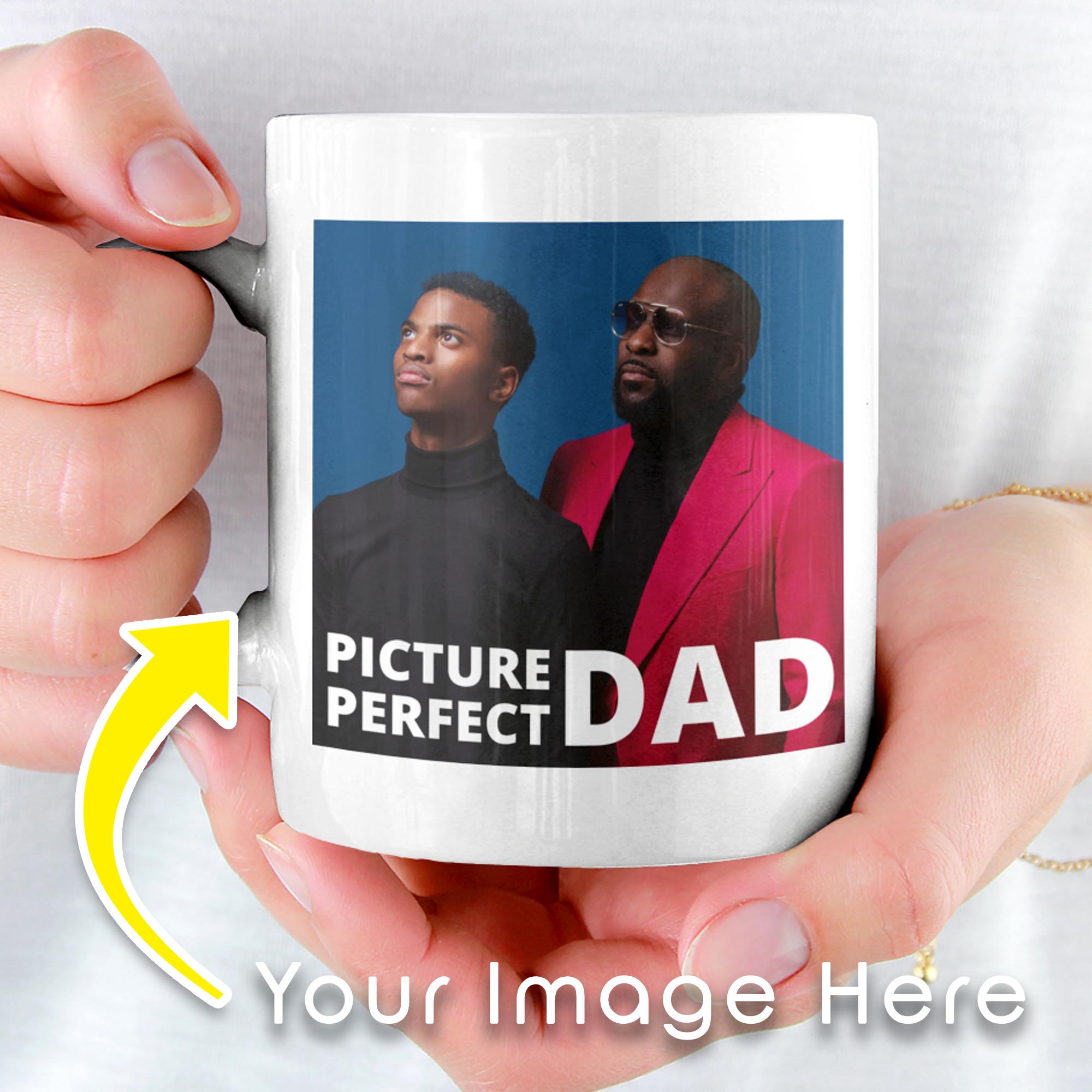 Picture Perfect Dad Modern Classic Personalized Mug