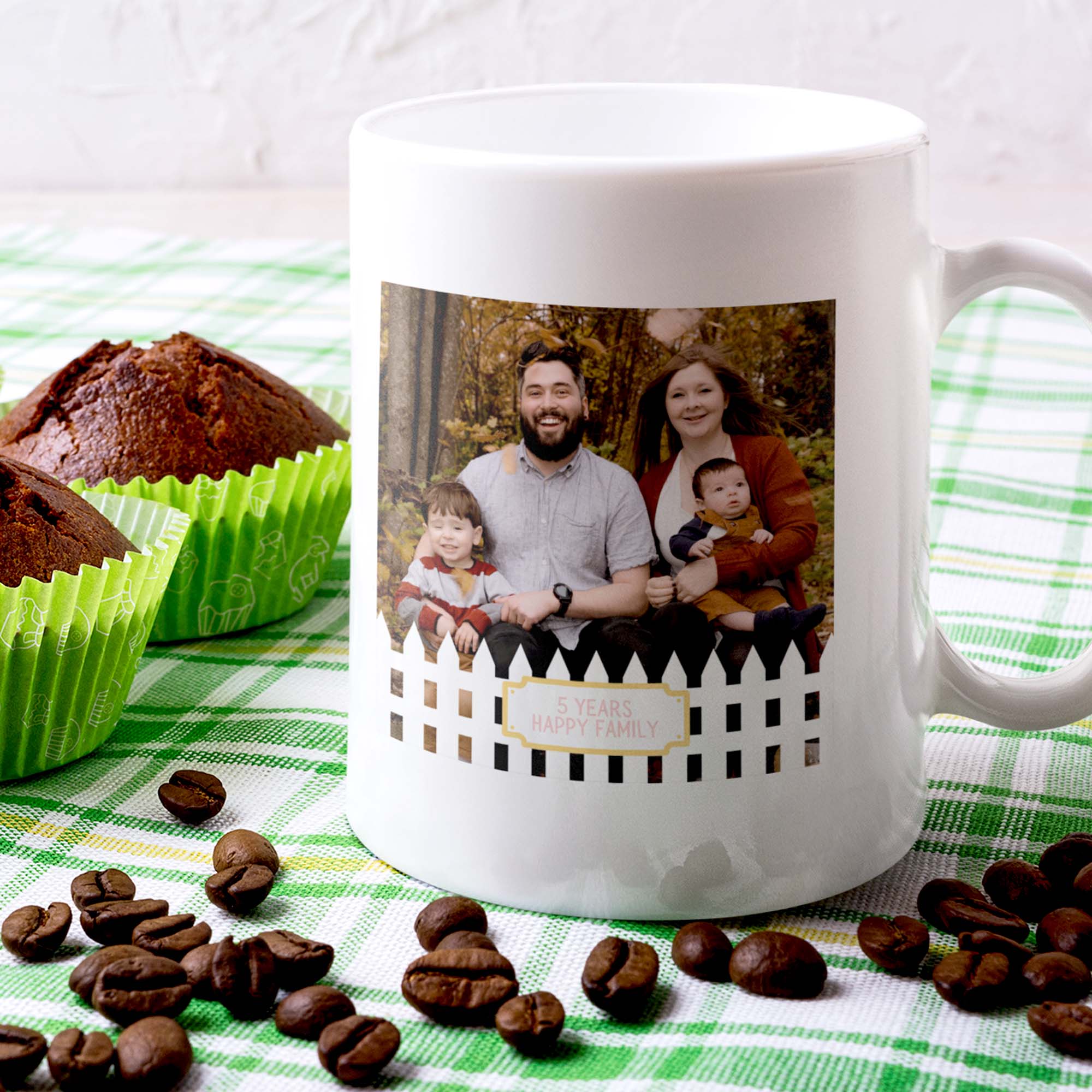 5 Years Happy Family Personalized Mug