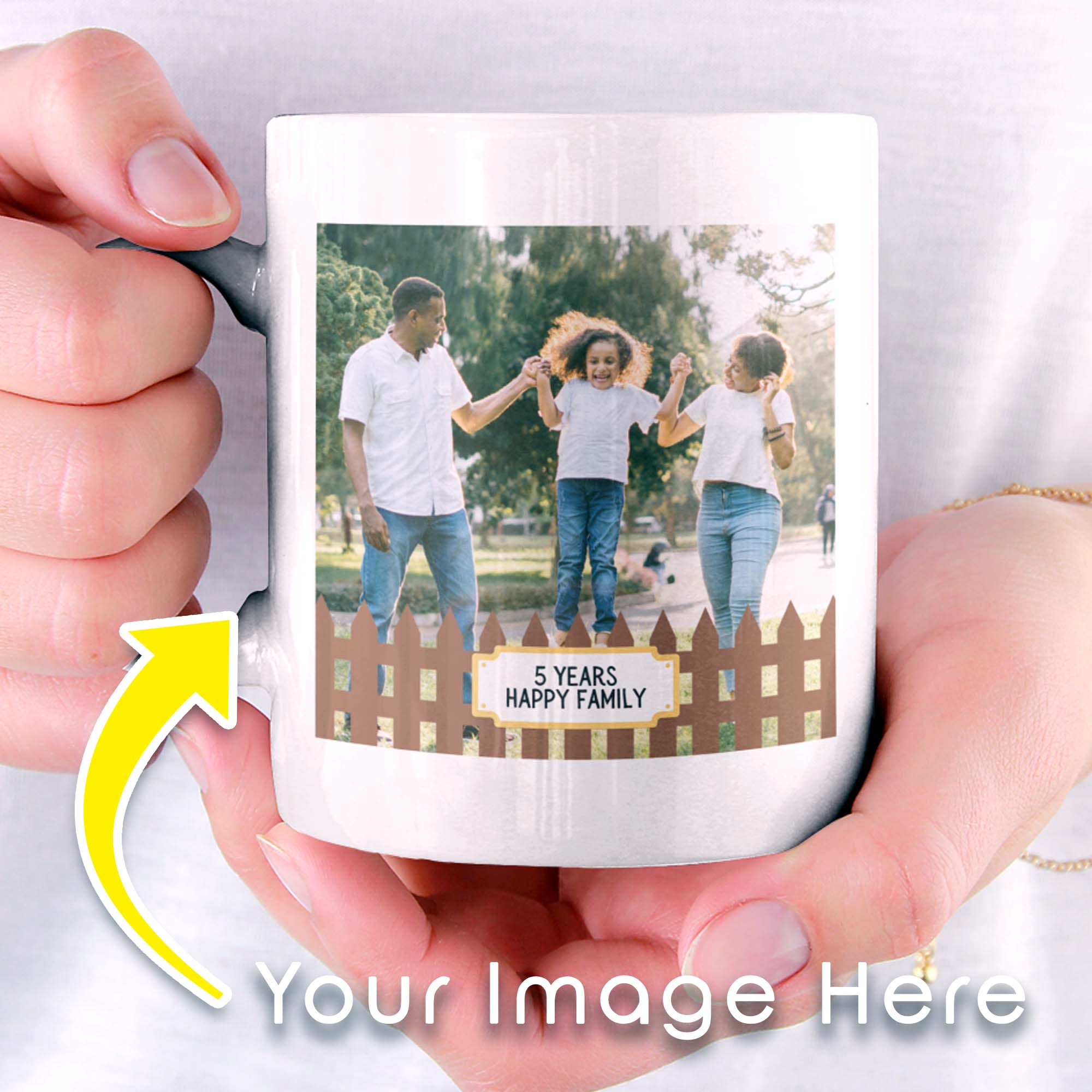 5 Years Happy Family Personalized Mug