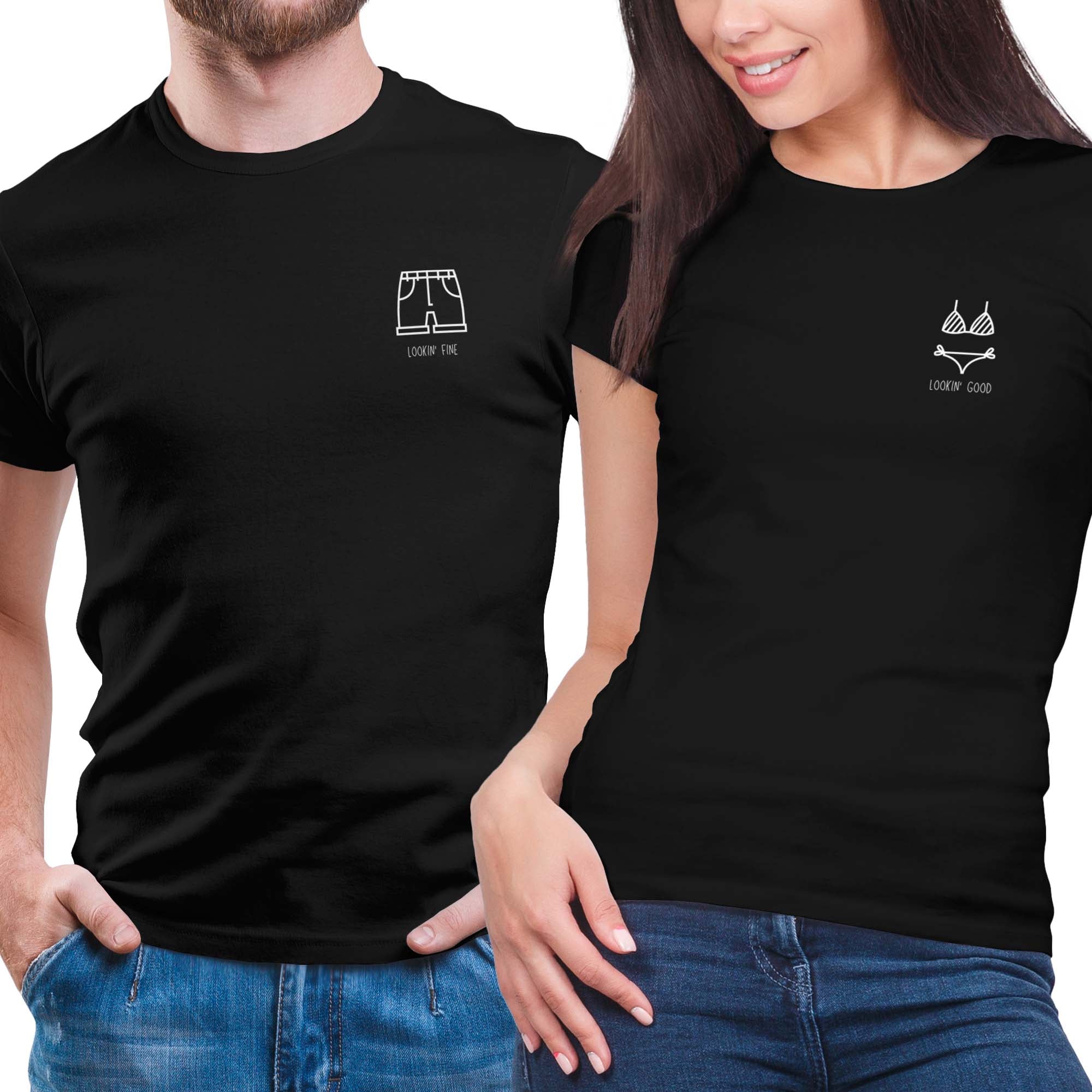Lookin' Good Lookin' Fine Vacation Matching Couple Shirt Set