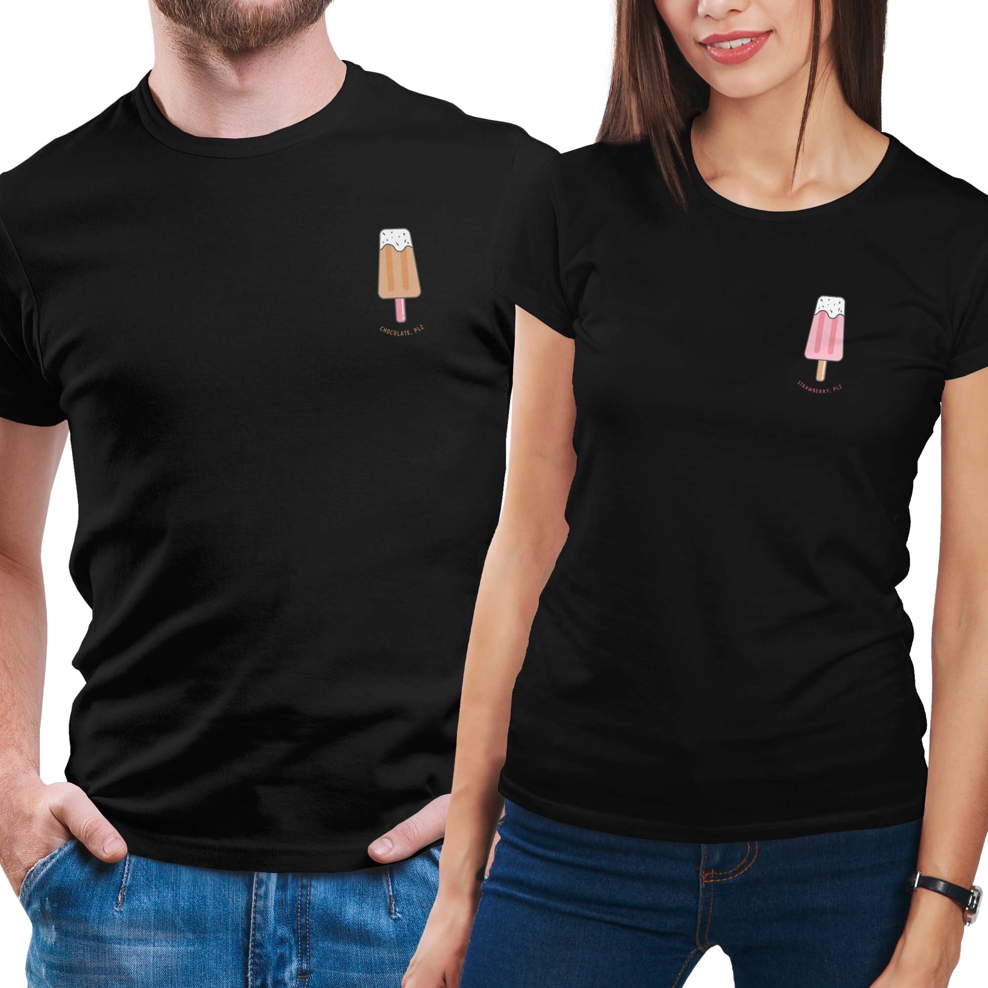 Strawberry Chocolate Ice Cream Popsicle Plz Matching Shirts