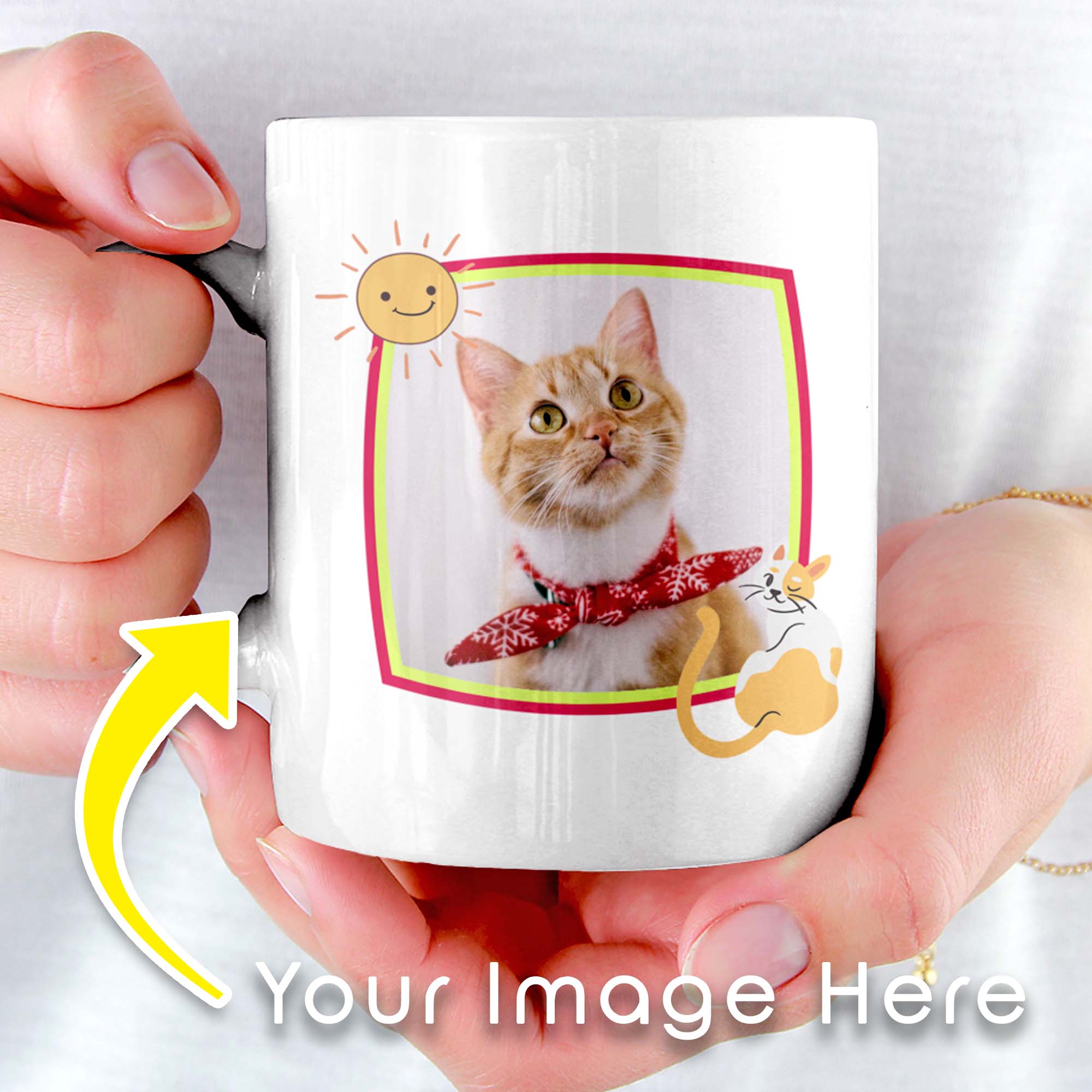 A Wonderful Day for a Cat Personalized Mug