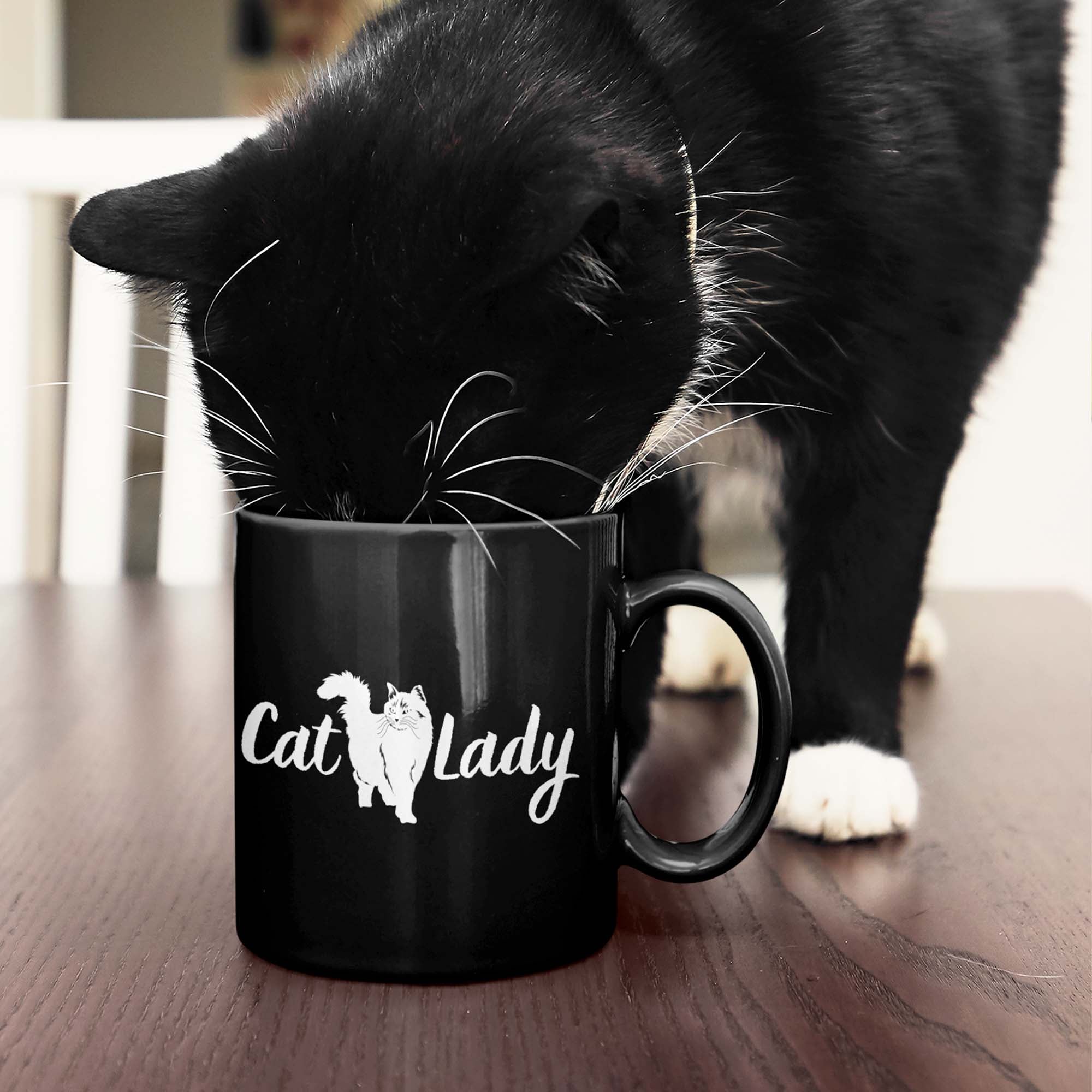 Don't Mess With the Chic Cool Cat Lady Mug Set