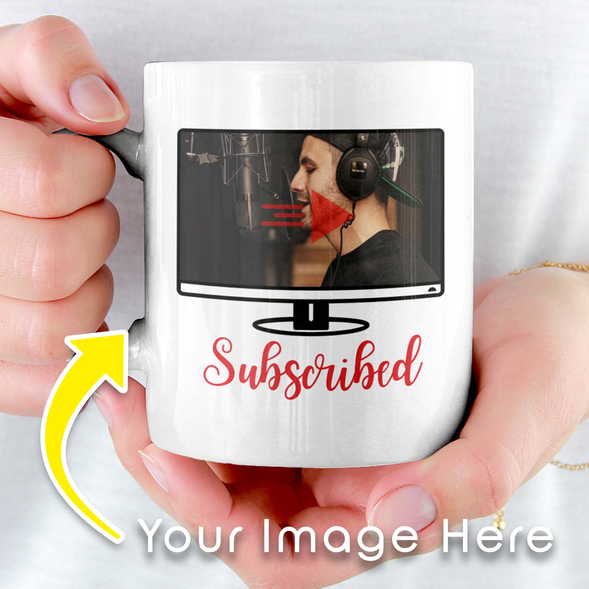 Subscribed YouTube Vlogger, Gamer, Streamer Personalized Mug