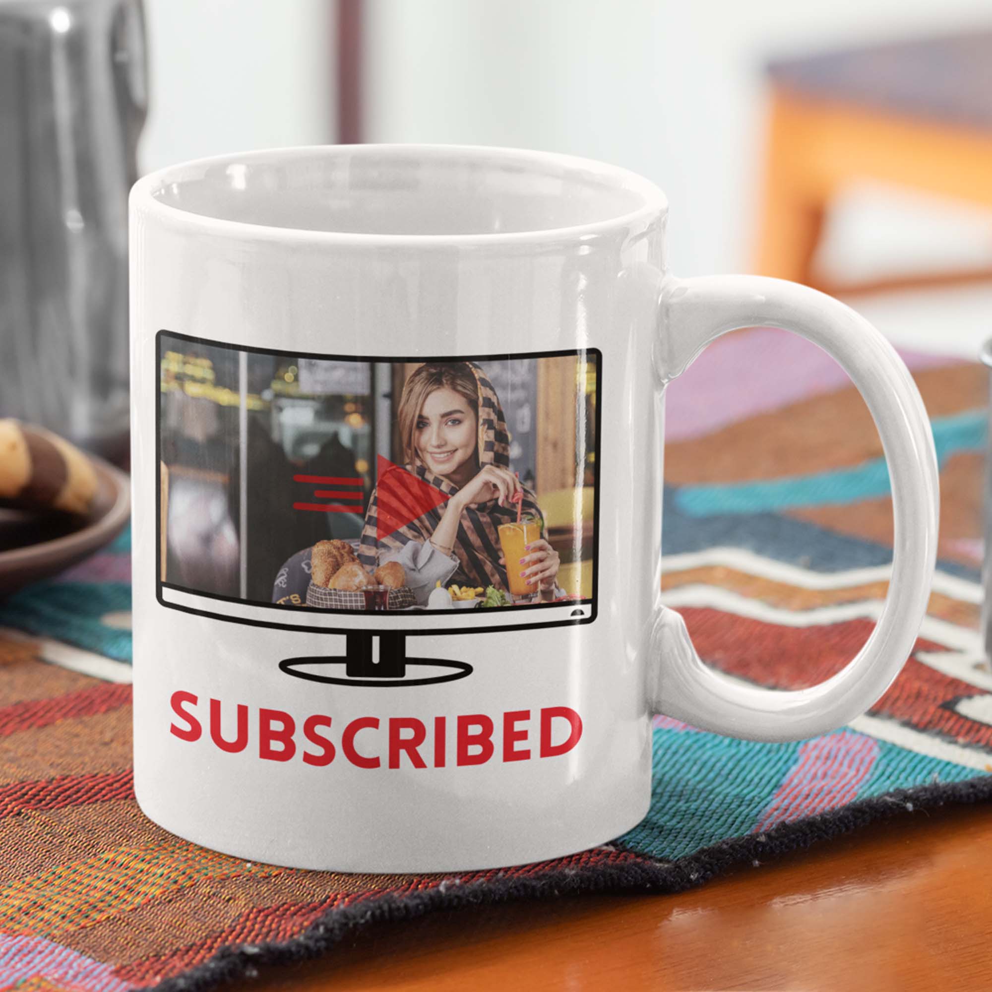 Subscribed YouTube Vlogger, Gamer, Streamer Personalized Mug