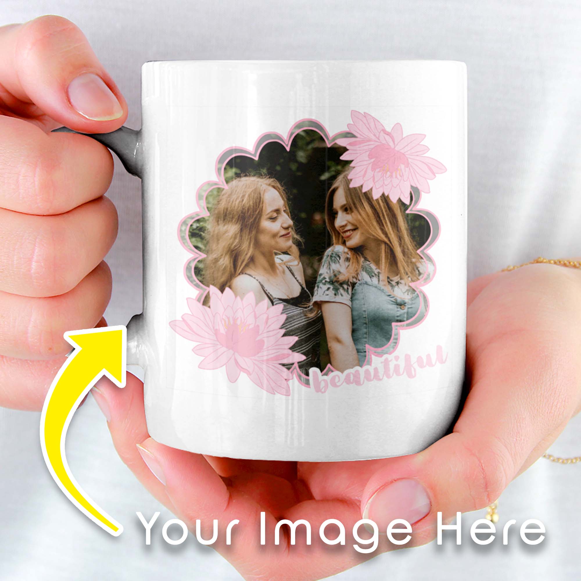 Beautiful Pink Lotus Personalized Mug