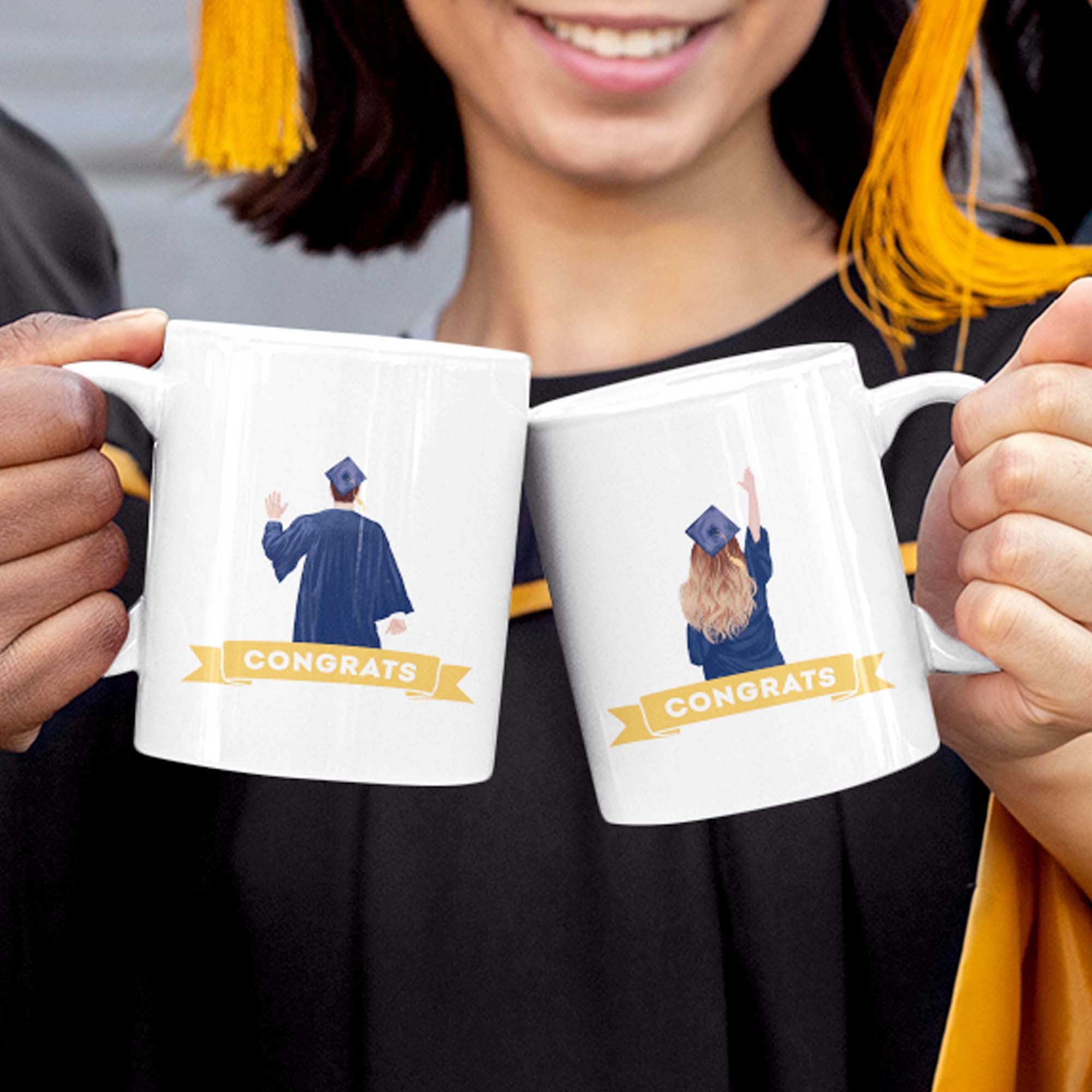 Congrats Graduate Watercolor Mug Set