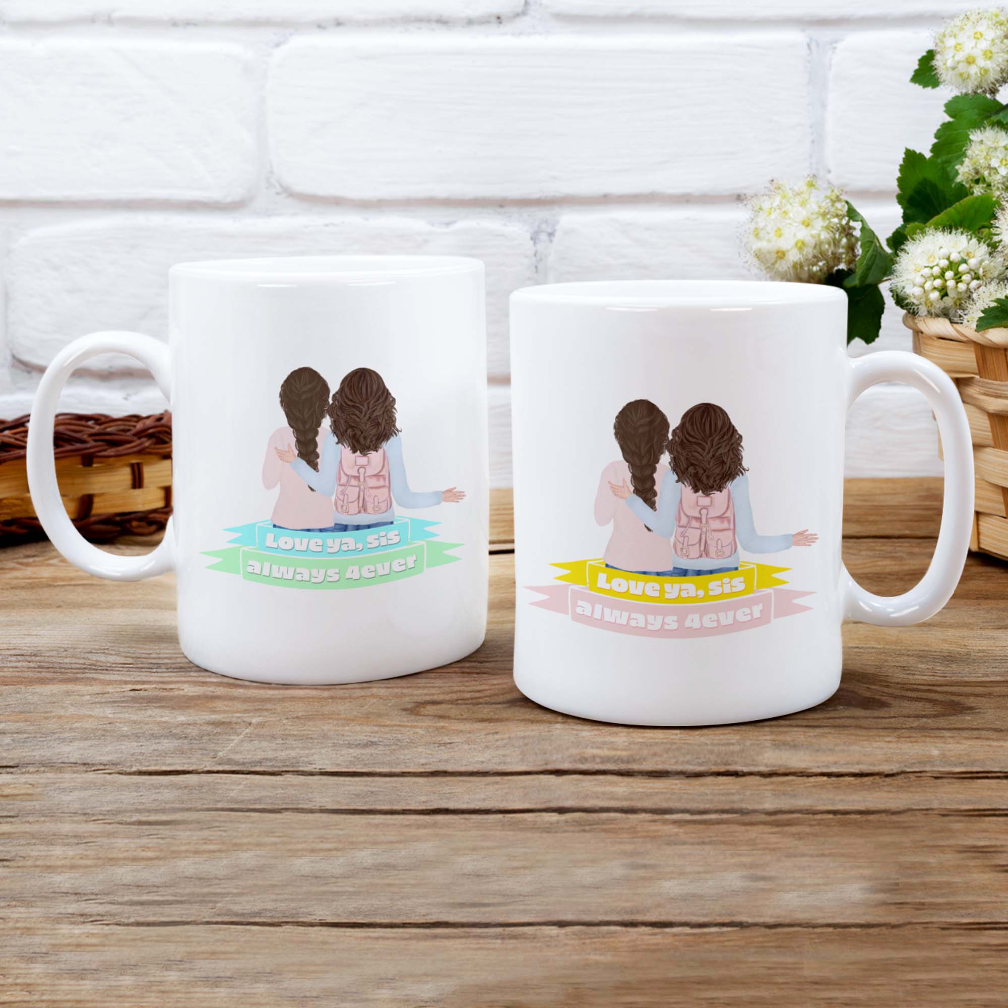 Love Ya, Sis Always 4ever Mug Set