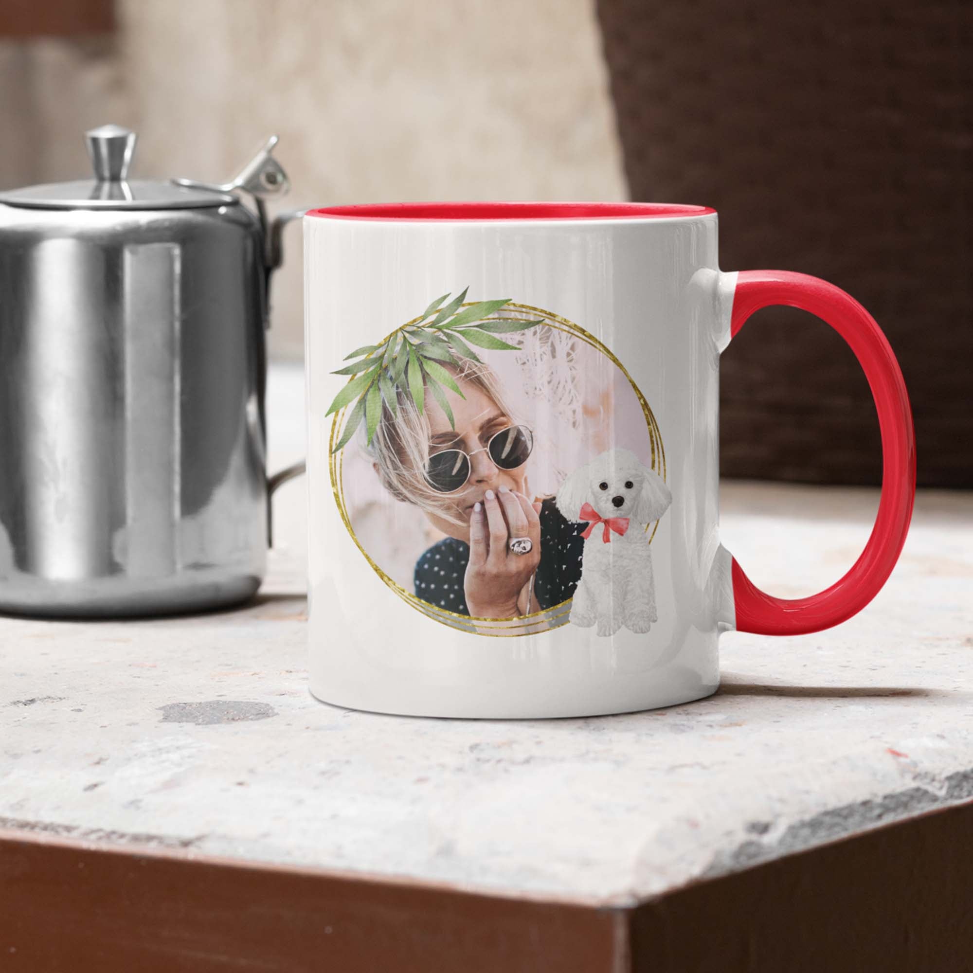 Lovely Puppy Framed Personalized Mug