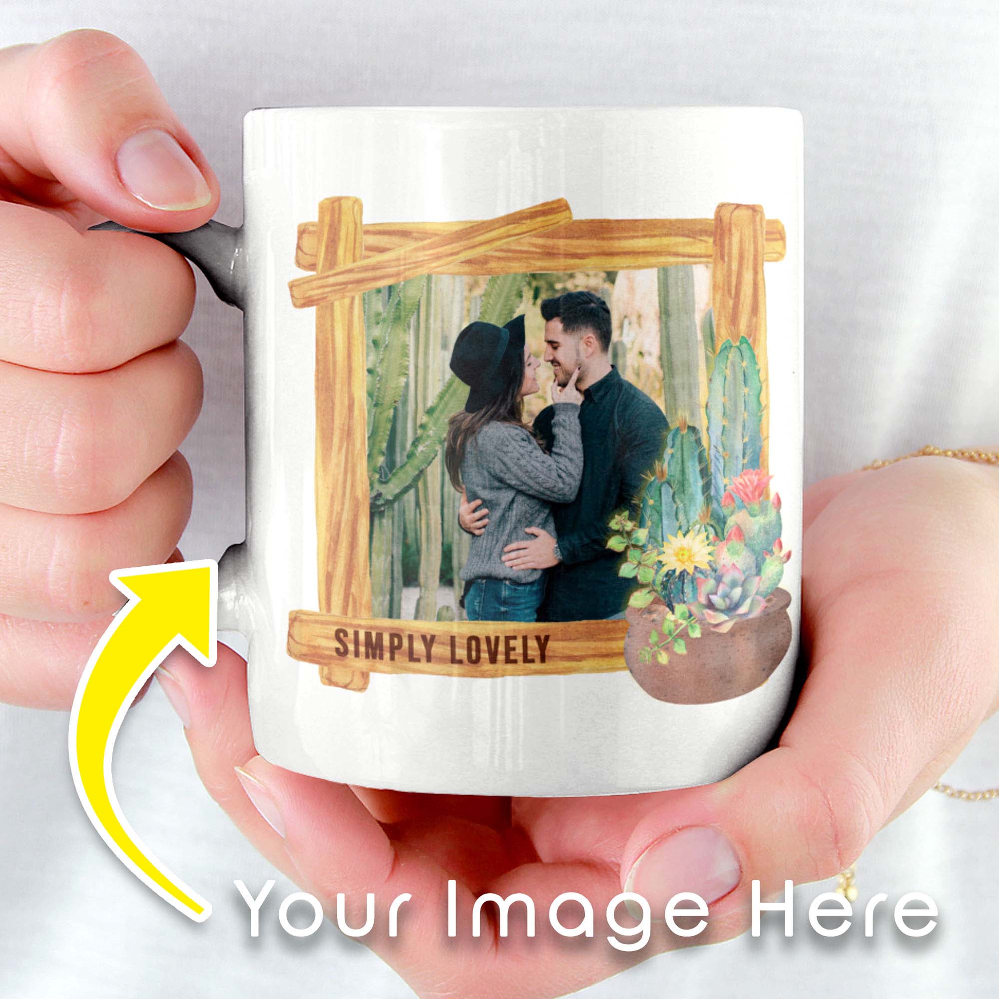 Simply Lovely Cactus Watercolor Personalized Mug