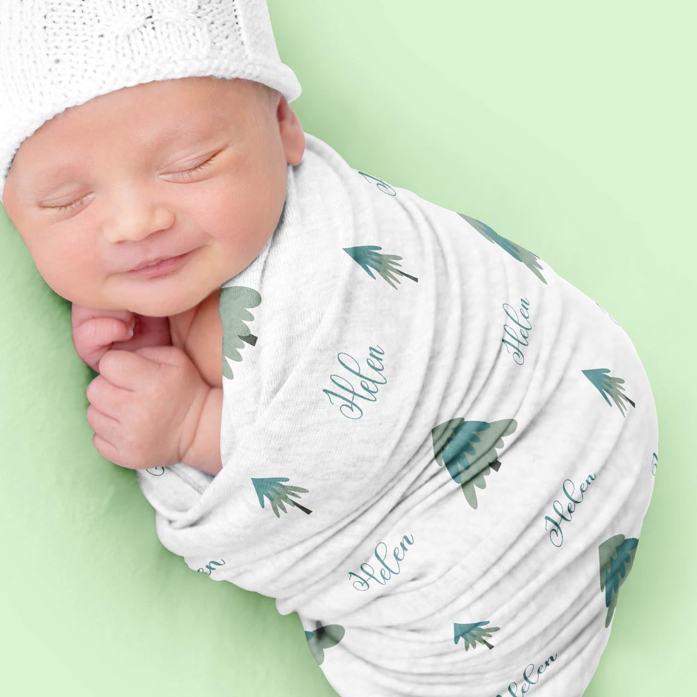 Adorable Forest Personalized Swaddle Blanket