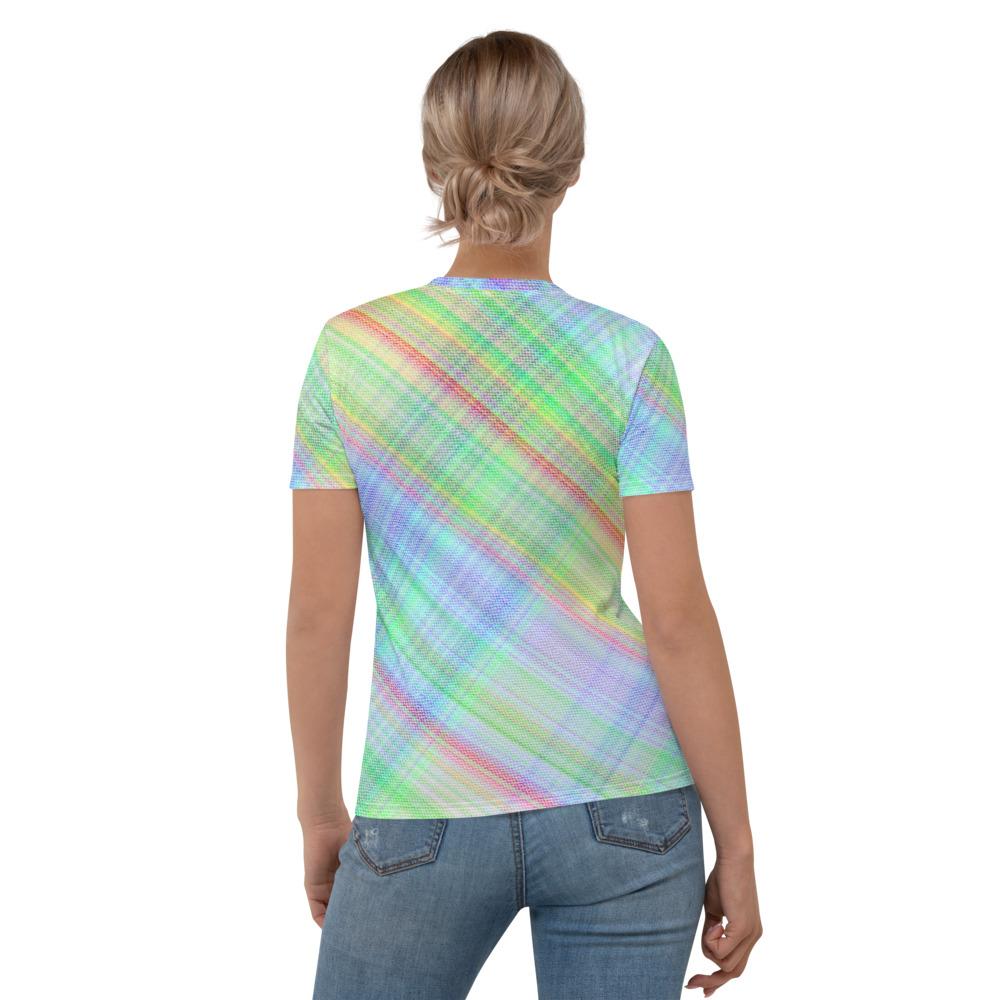 Bright Plaid Pet Bandana Collar & T-Shirt Set