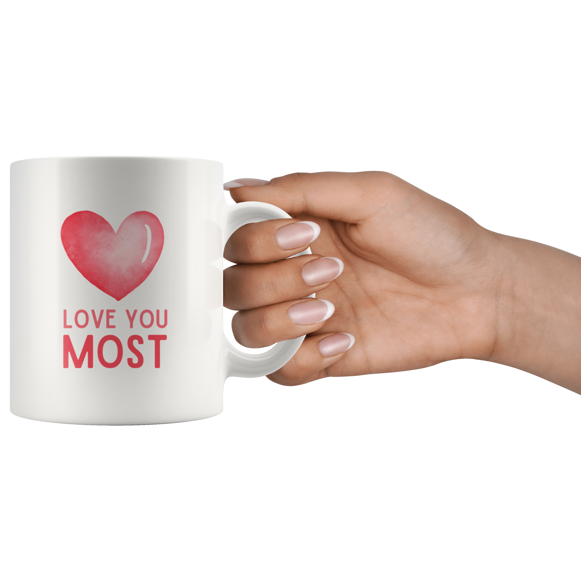 Love You Most, Love You More Heart Mug Set