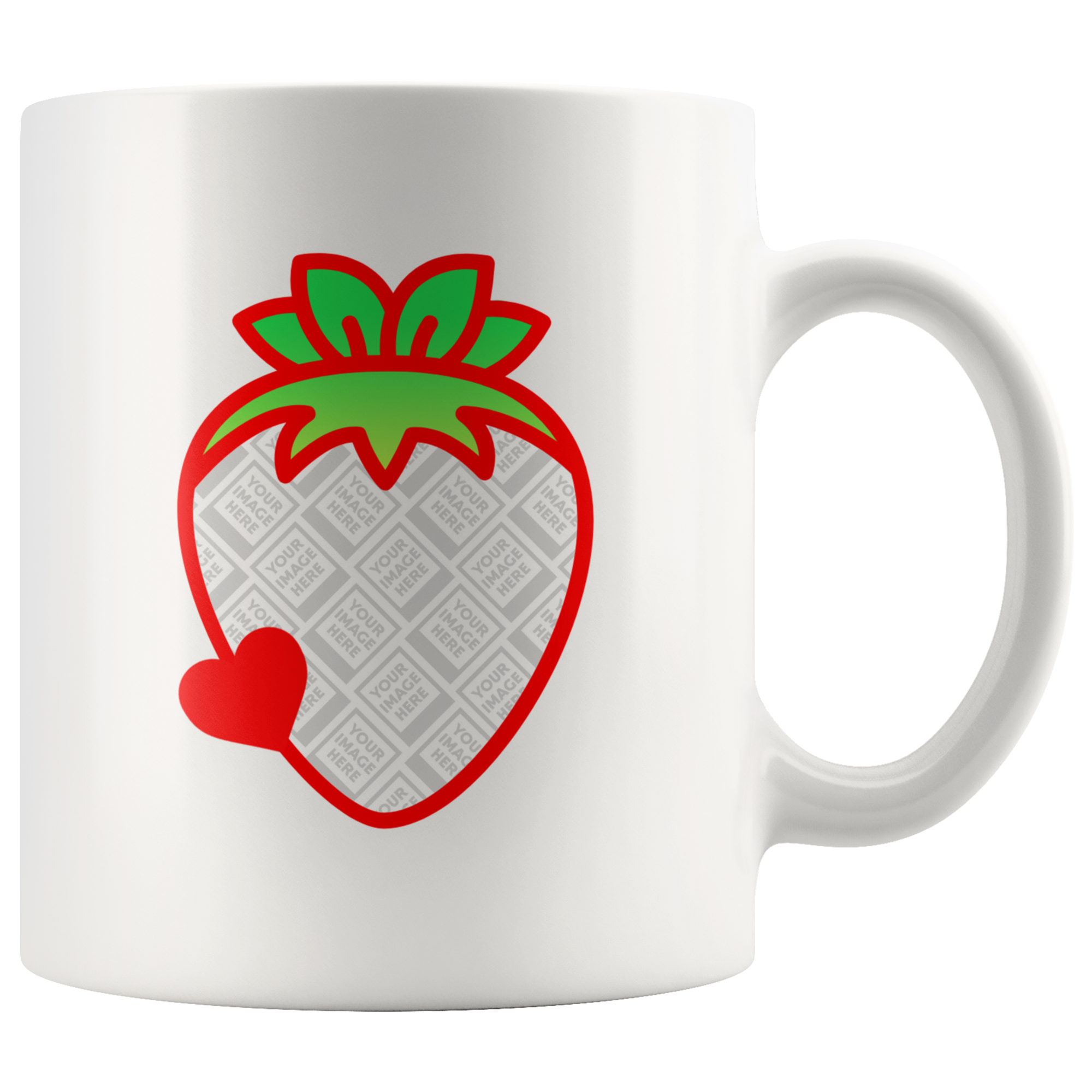 Strawberry Sweetie Heart Personalized Mug