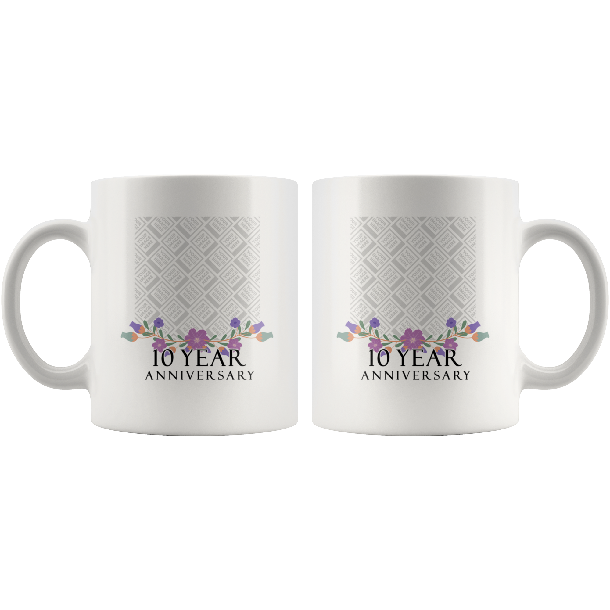 10 Year Anniversary Celebration Personalized Mug
