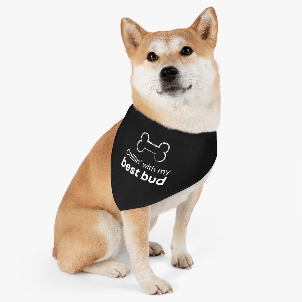 Chillin' With My Best Bud Pet Bandana Collar & T-Shirt Set