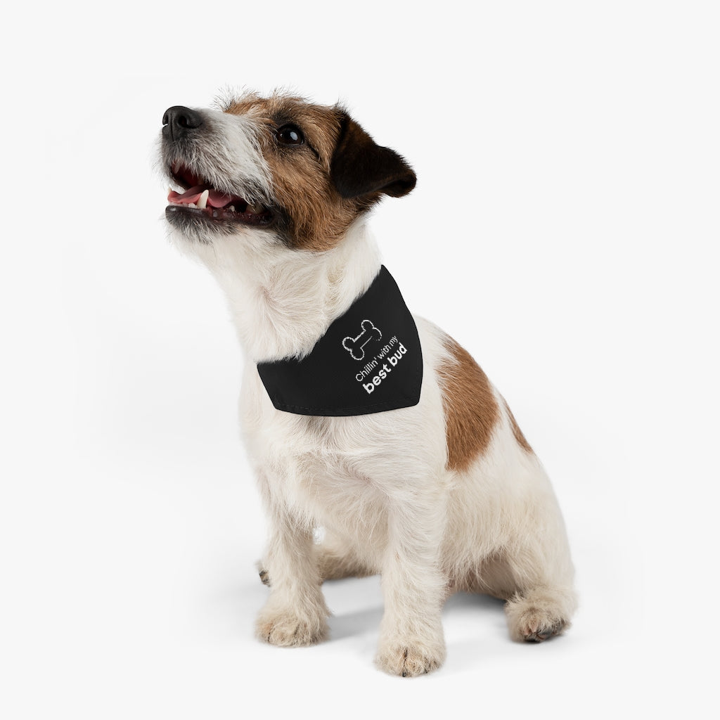 Chillin' With My Best Bud Pet Bandana Collar & T-Shirt Set