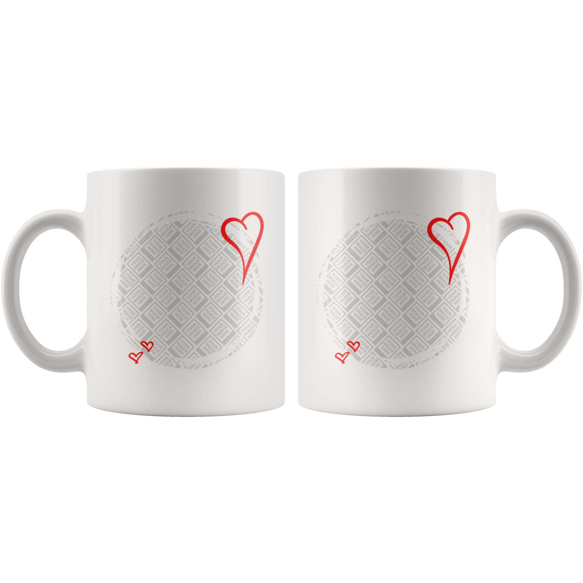Flying Hearts Personalized Mug