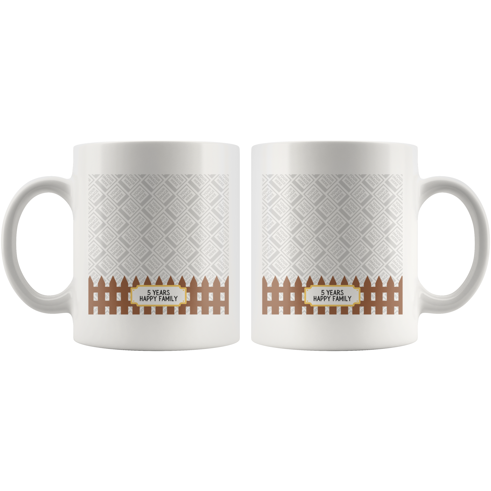5 Years Happy Family Personalized Mug