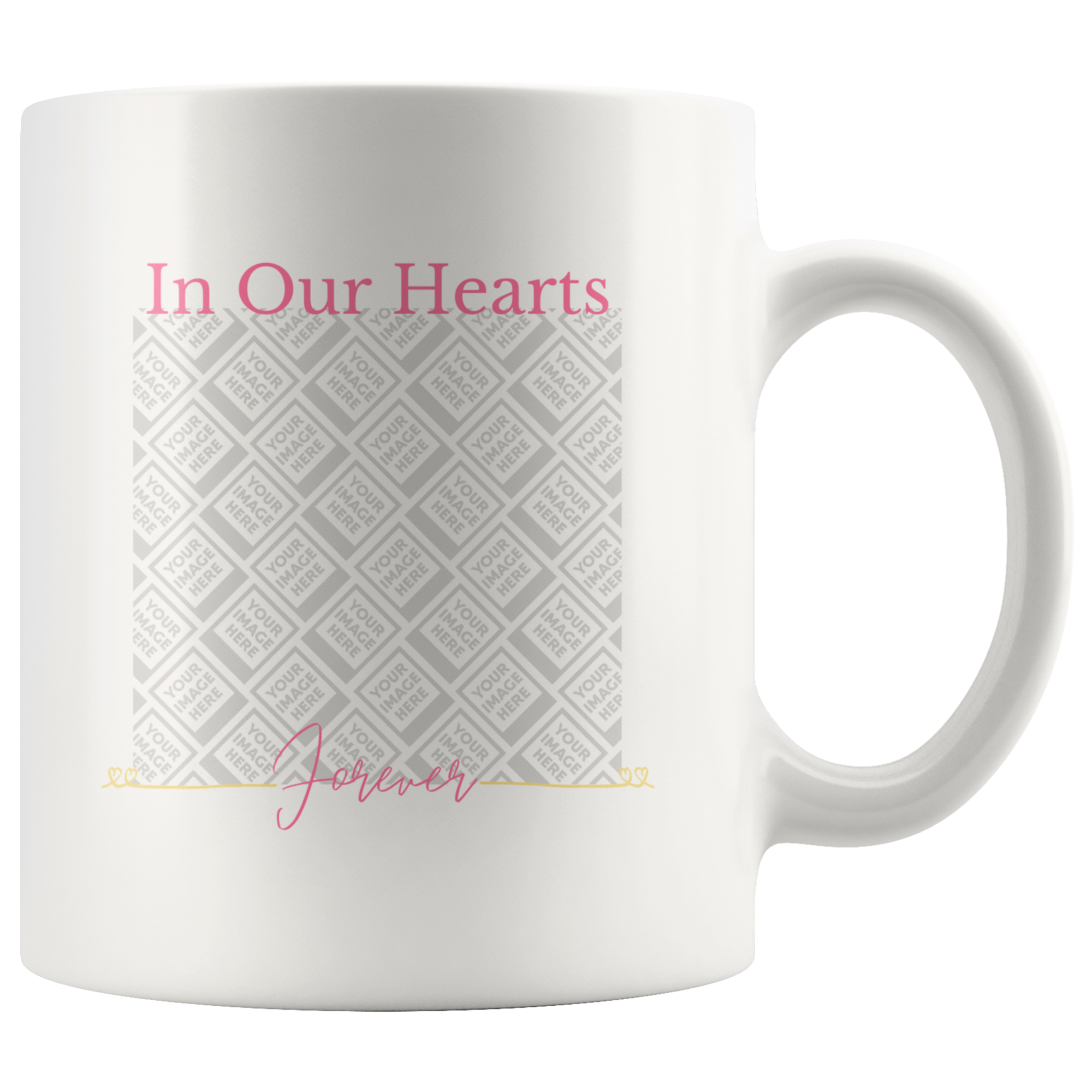 In Our Hearts Forever Memorial Personalized Mug