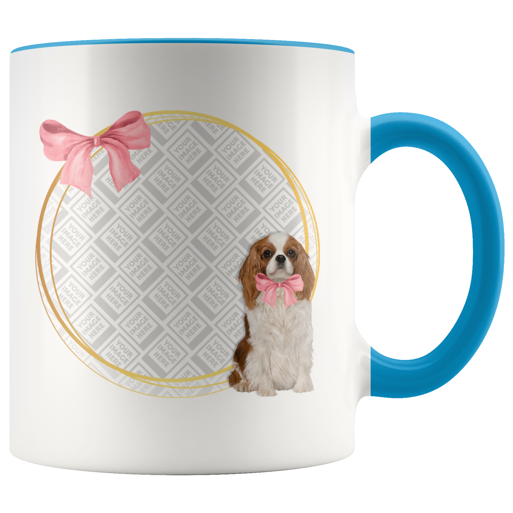 Pink Bow On My Puppy Personalized Mug