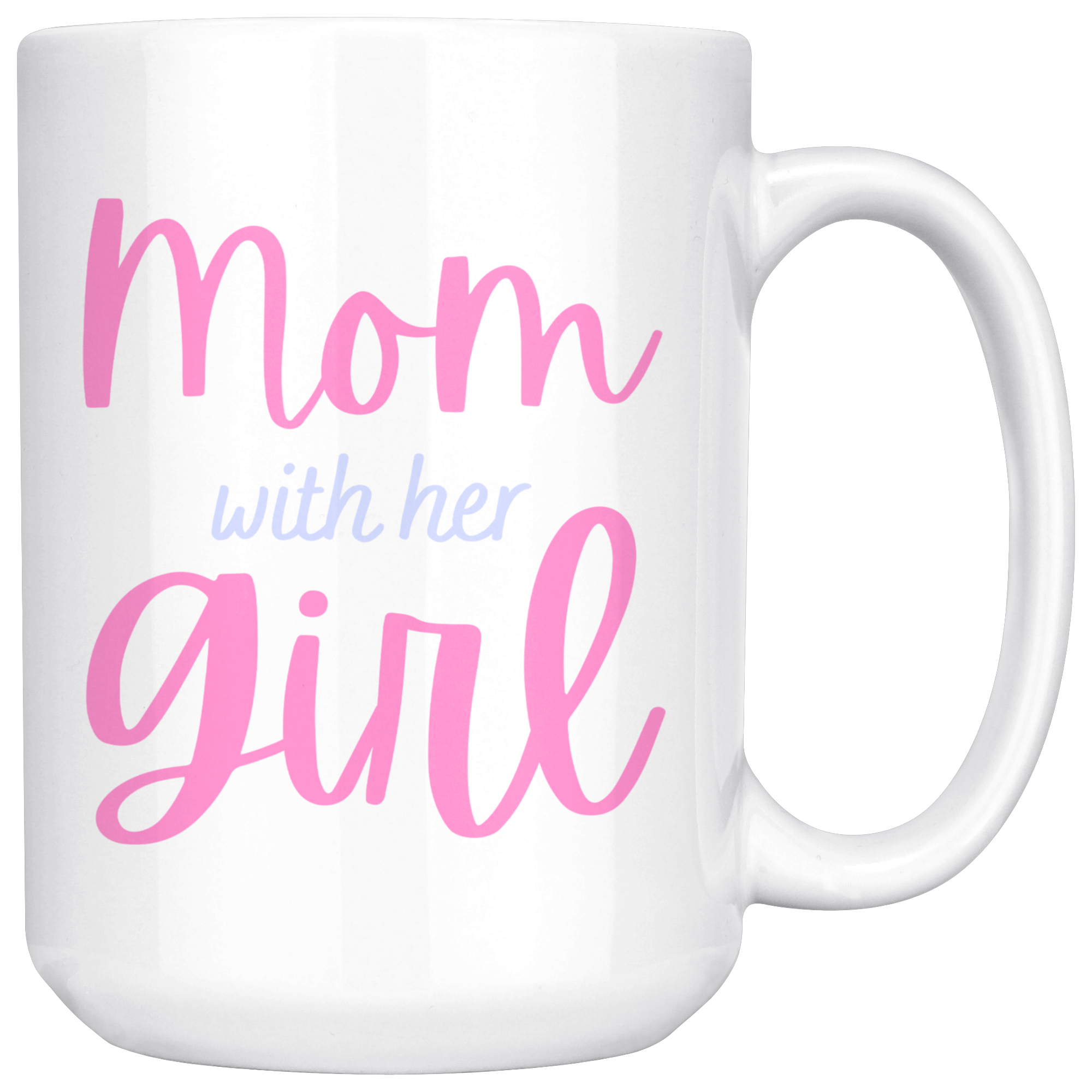Mommy & Me Cursive Ribbon 11oz+15oz Mug Set
