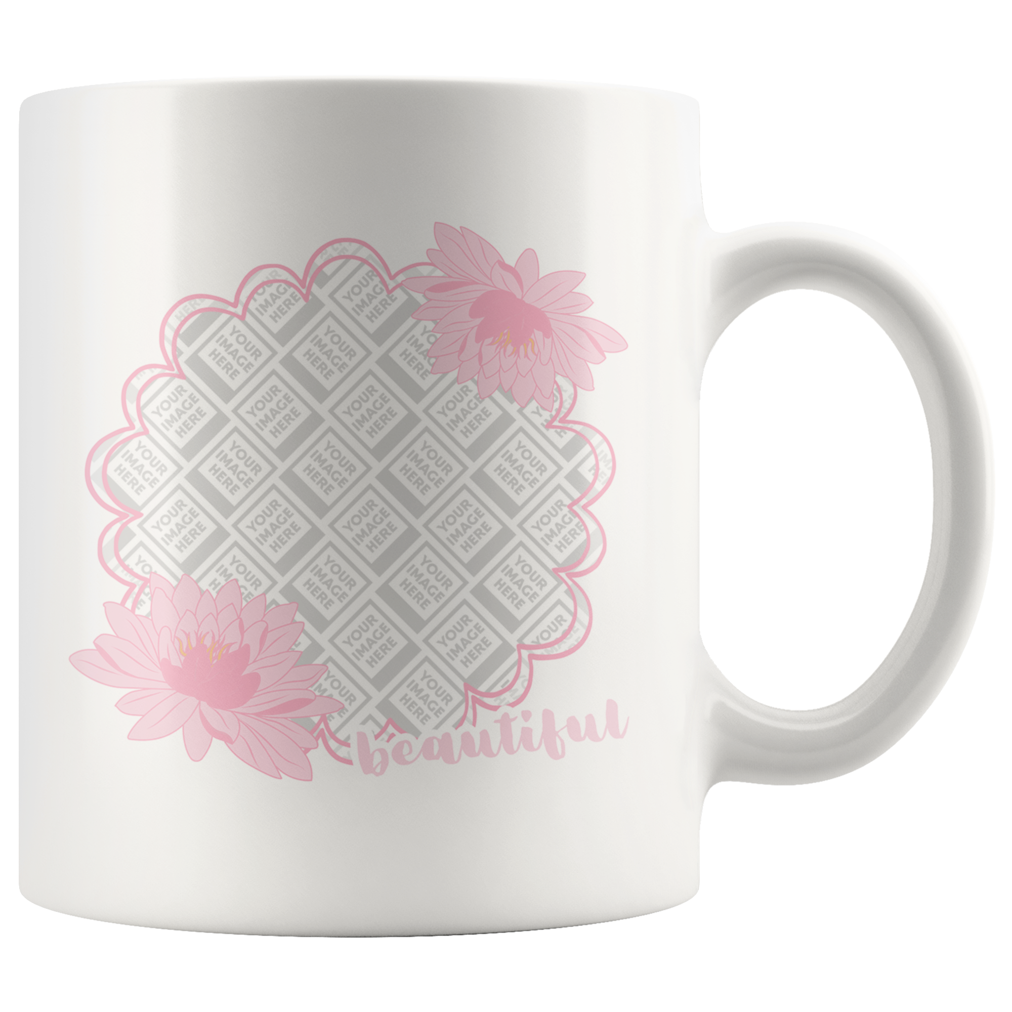 Beautiful Pink Lotus Personalized Mug