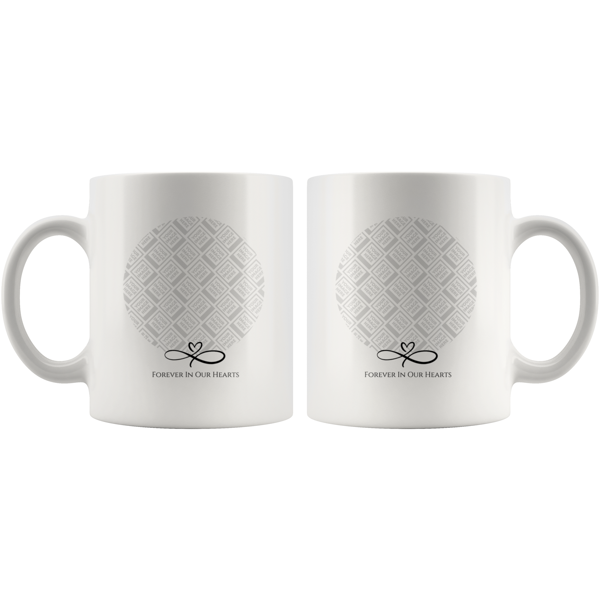 Forever In Our Hearts Simple Personalized Mug