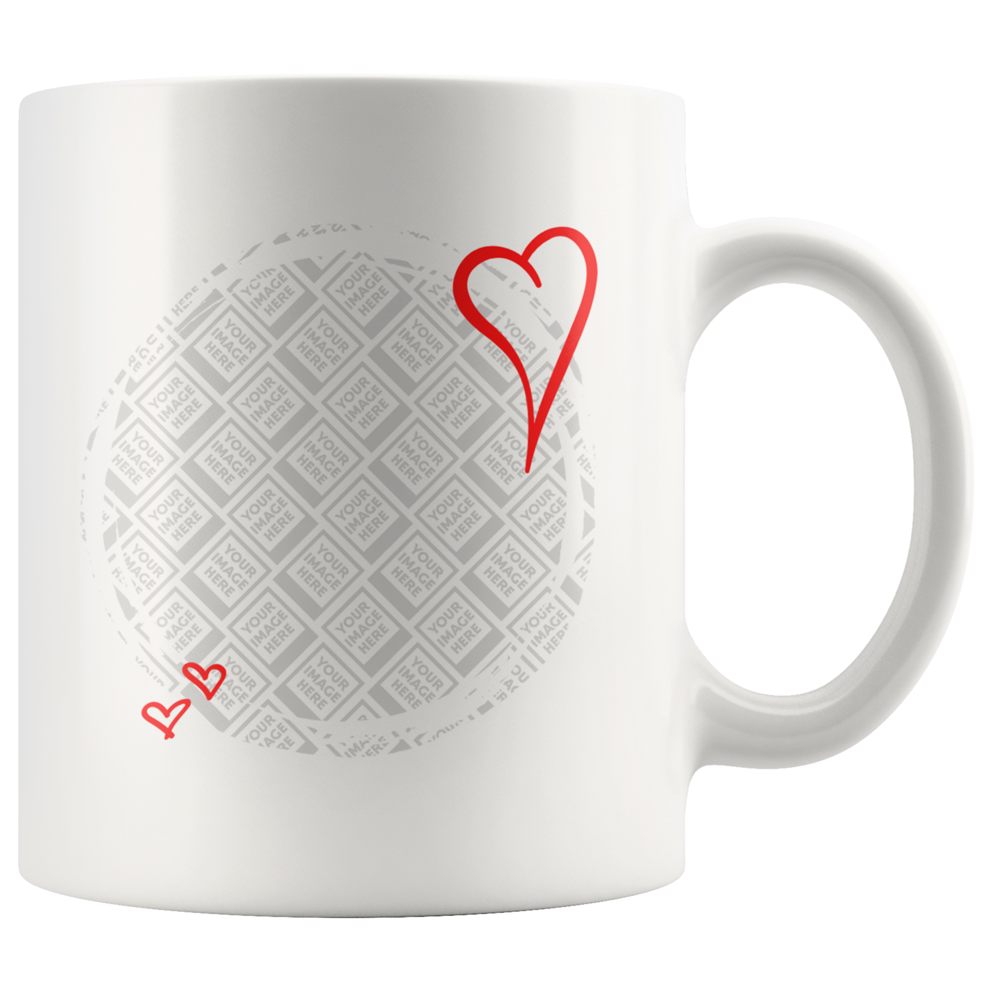 Flying Hearts Personalized Mug