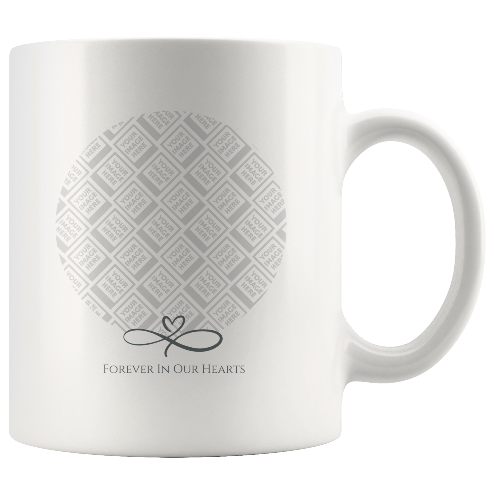 Forever In Our Hearts Simple Personalized Mug