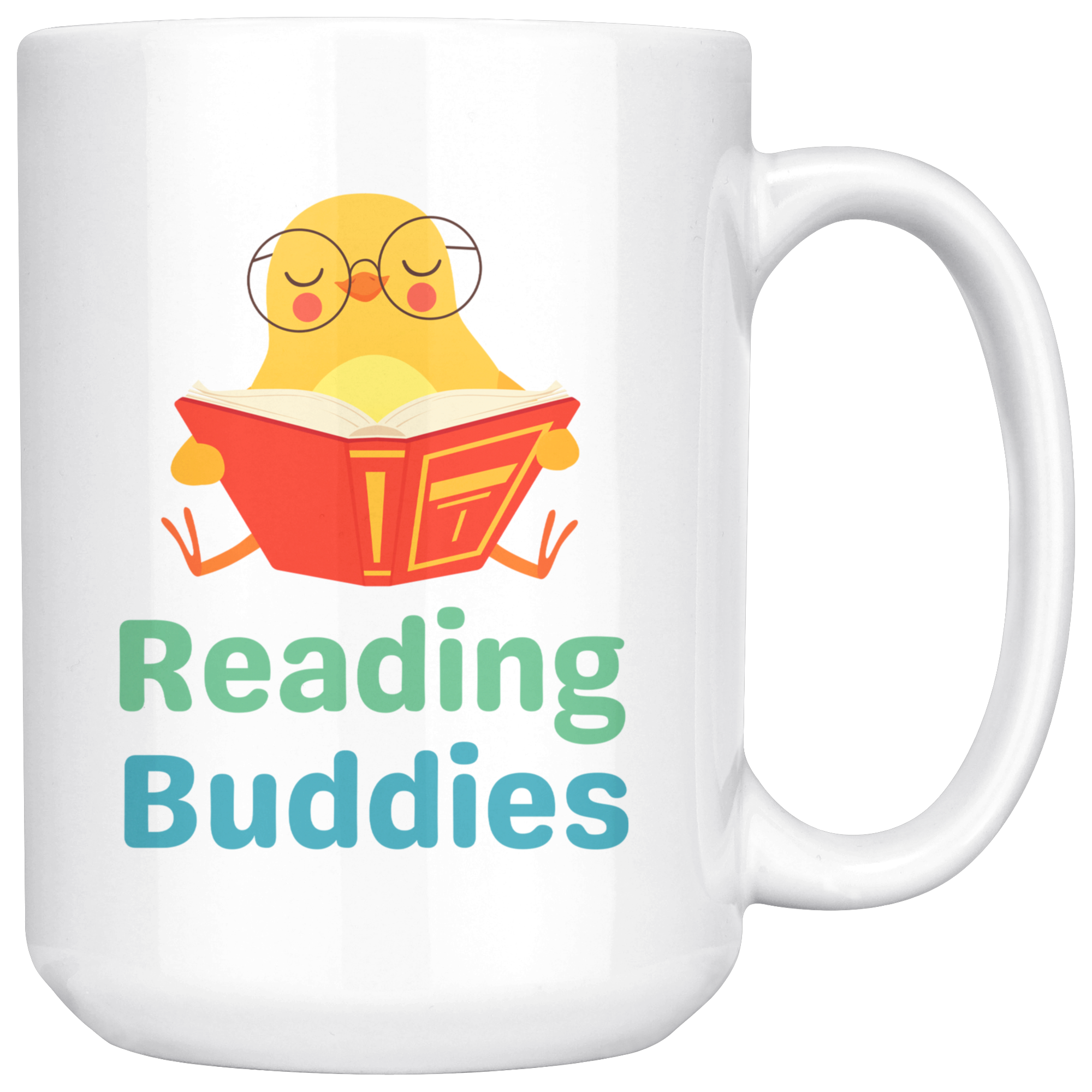 Reading Buddies Cute Bird Green Mug Set