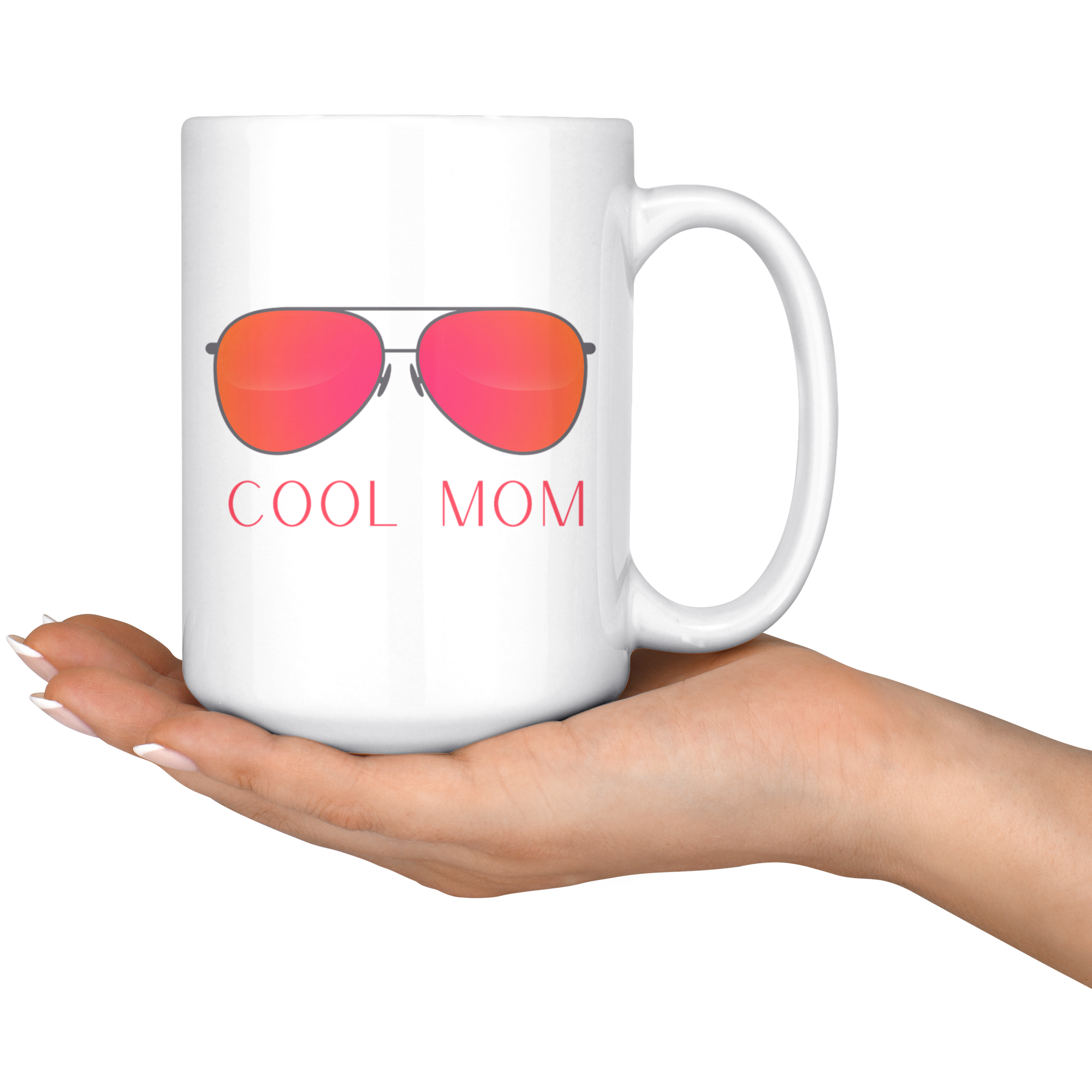 Cool Mom Cool Kid Retro Sunglasses 11oz+15oz Mug Set