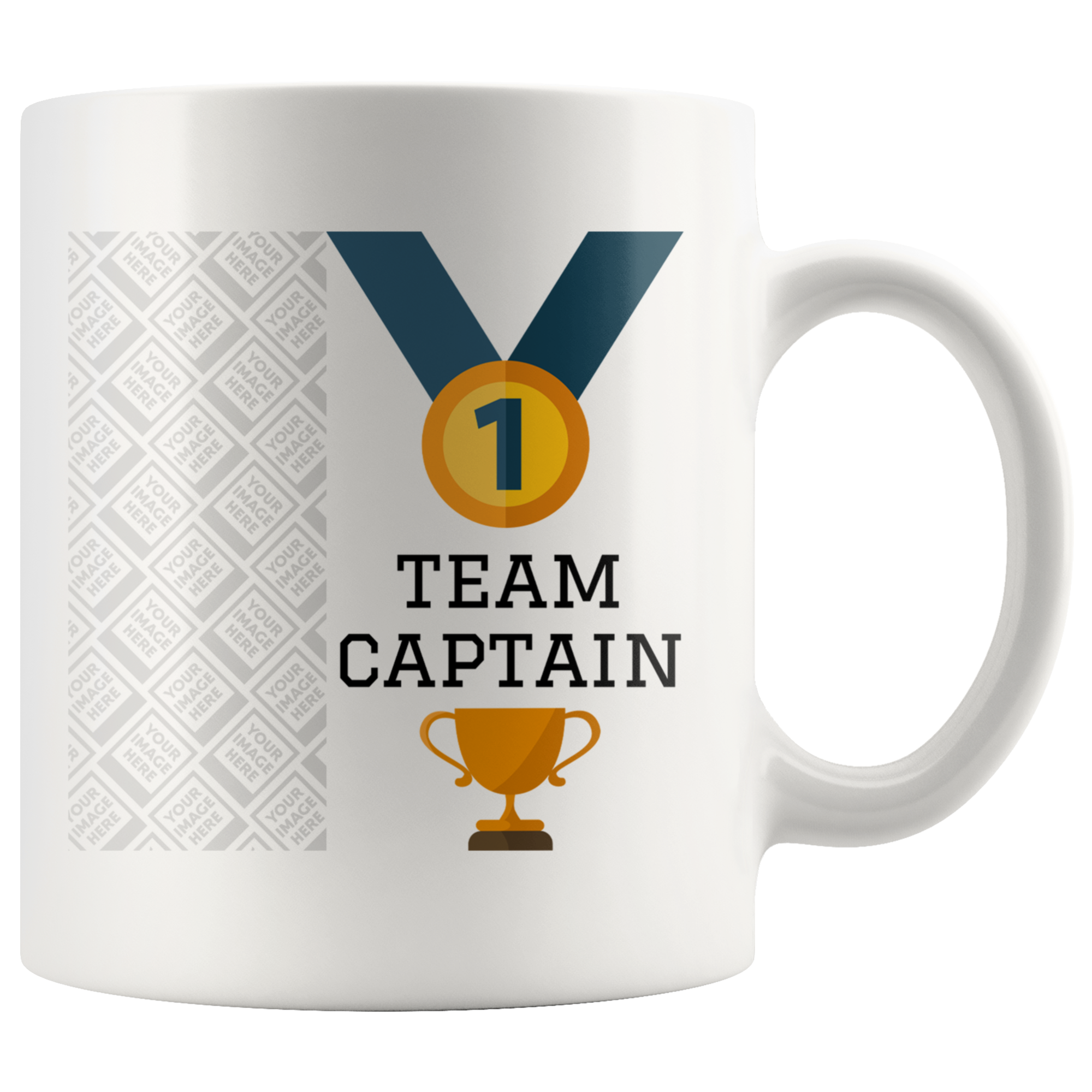 #1 Team Captain with Medal Personalized Mug