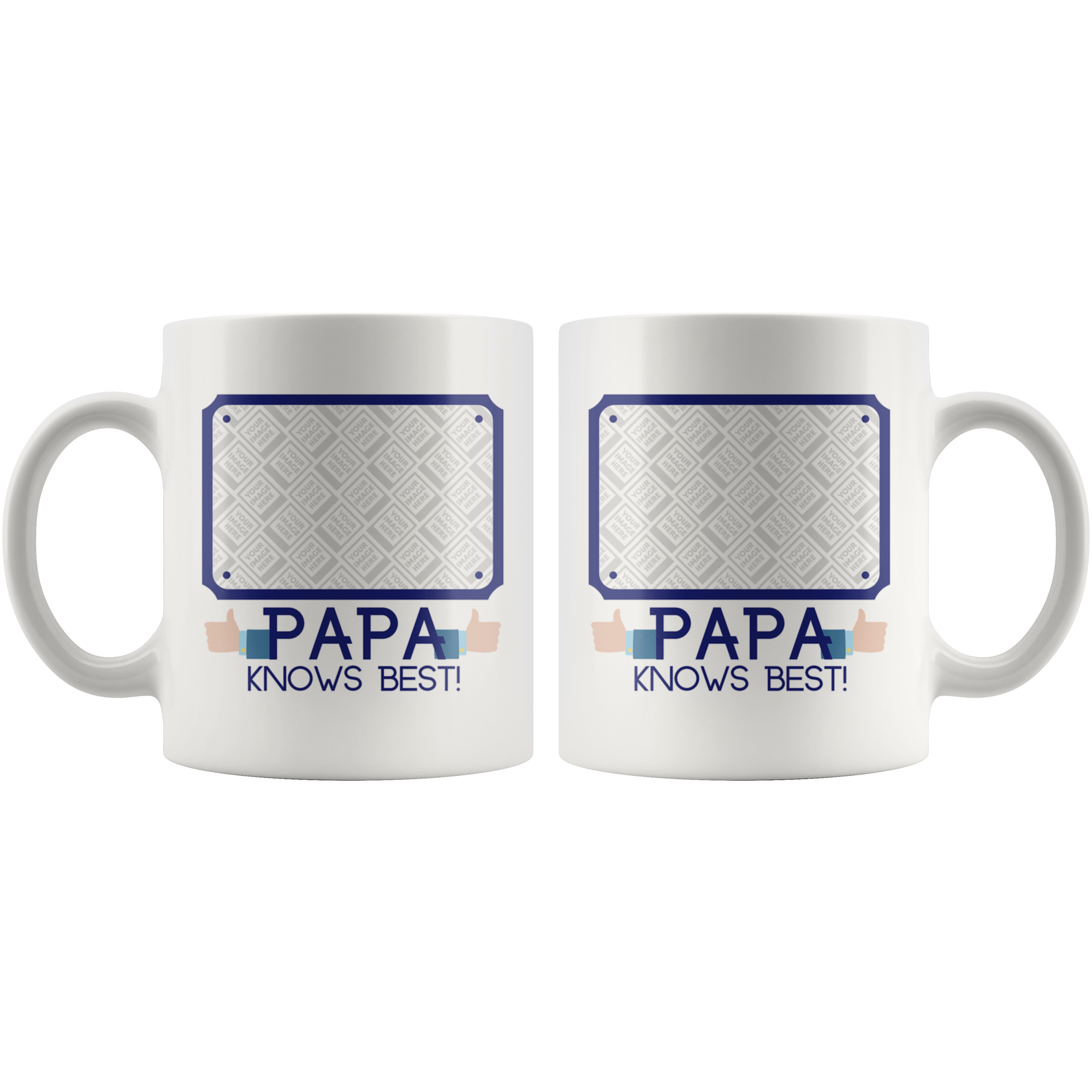 Papa Knows Best! Personalized Mug for Dad, Father