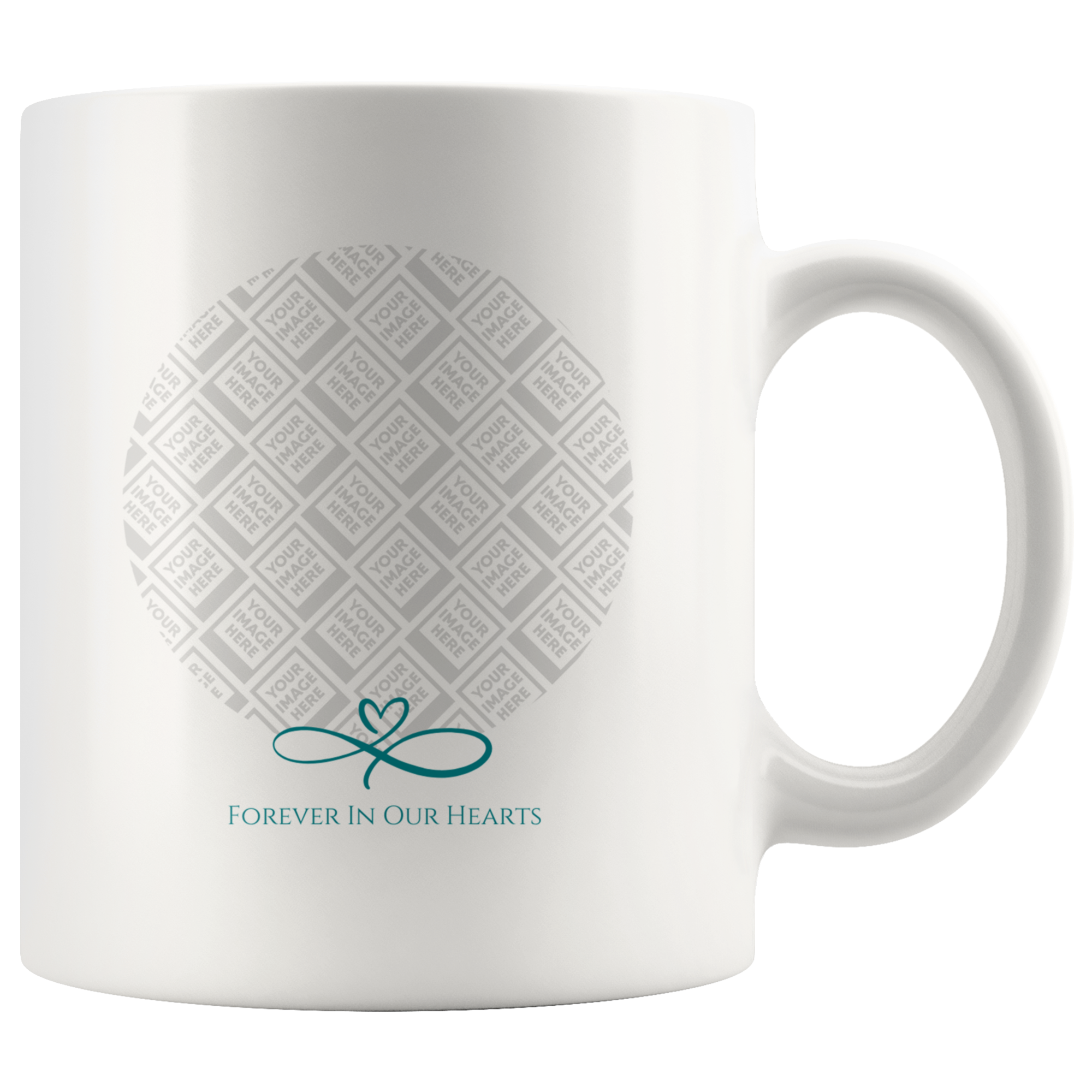 Forever In Our Hearts Simple Personalized Mug
