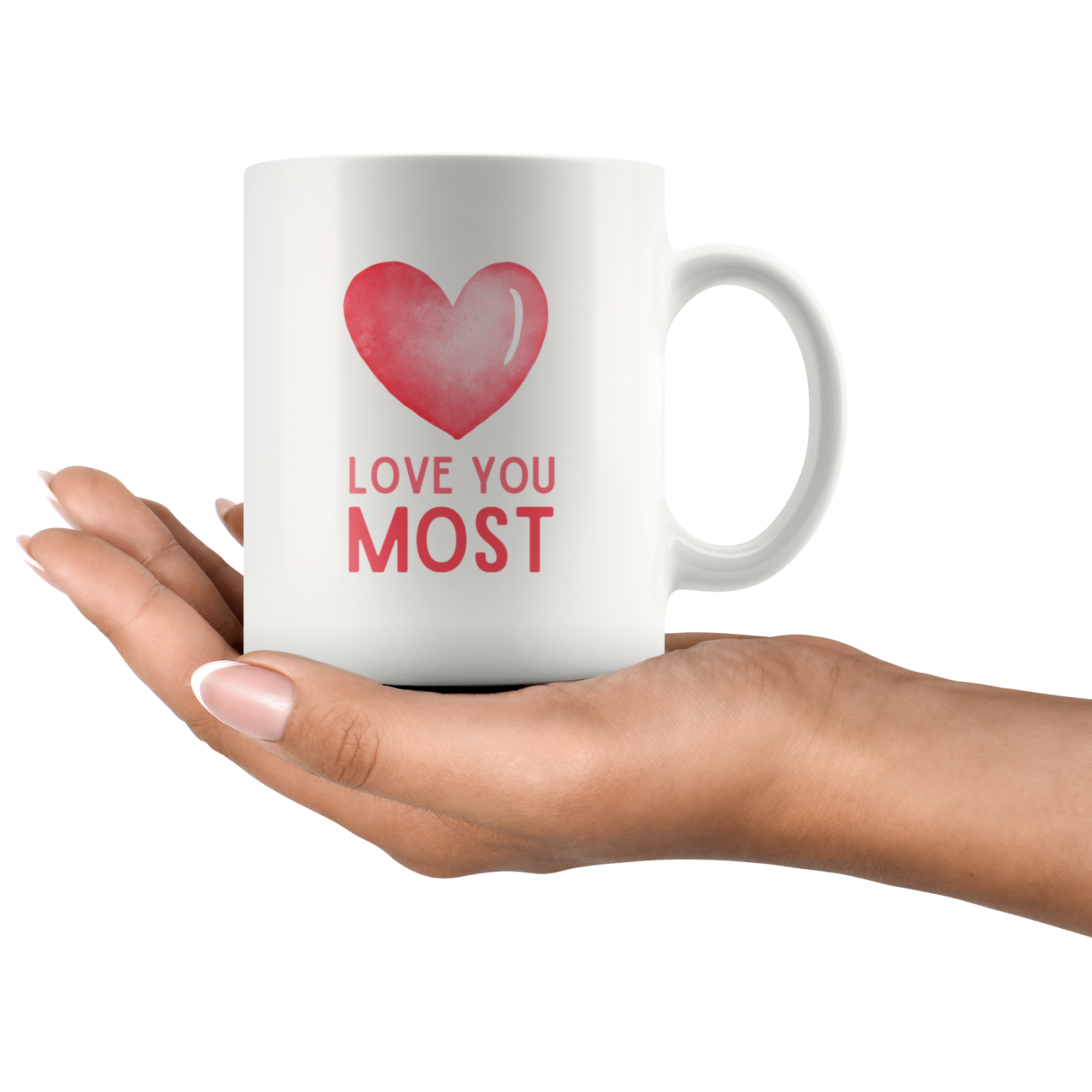 Love You Most, Love You More Heart Mug Set