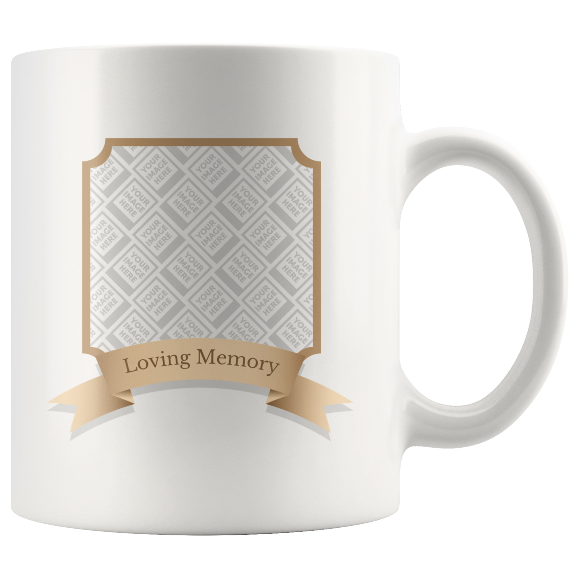 Loving Memory Golden Plaque Memorial Personalized Mug